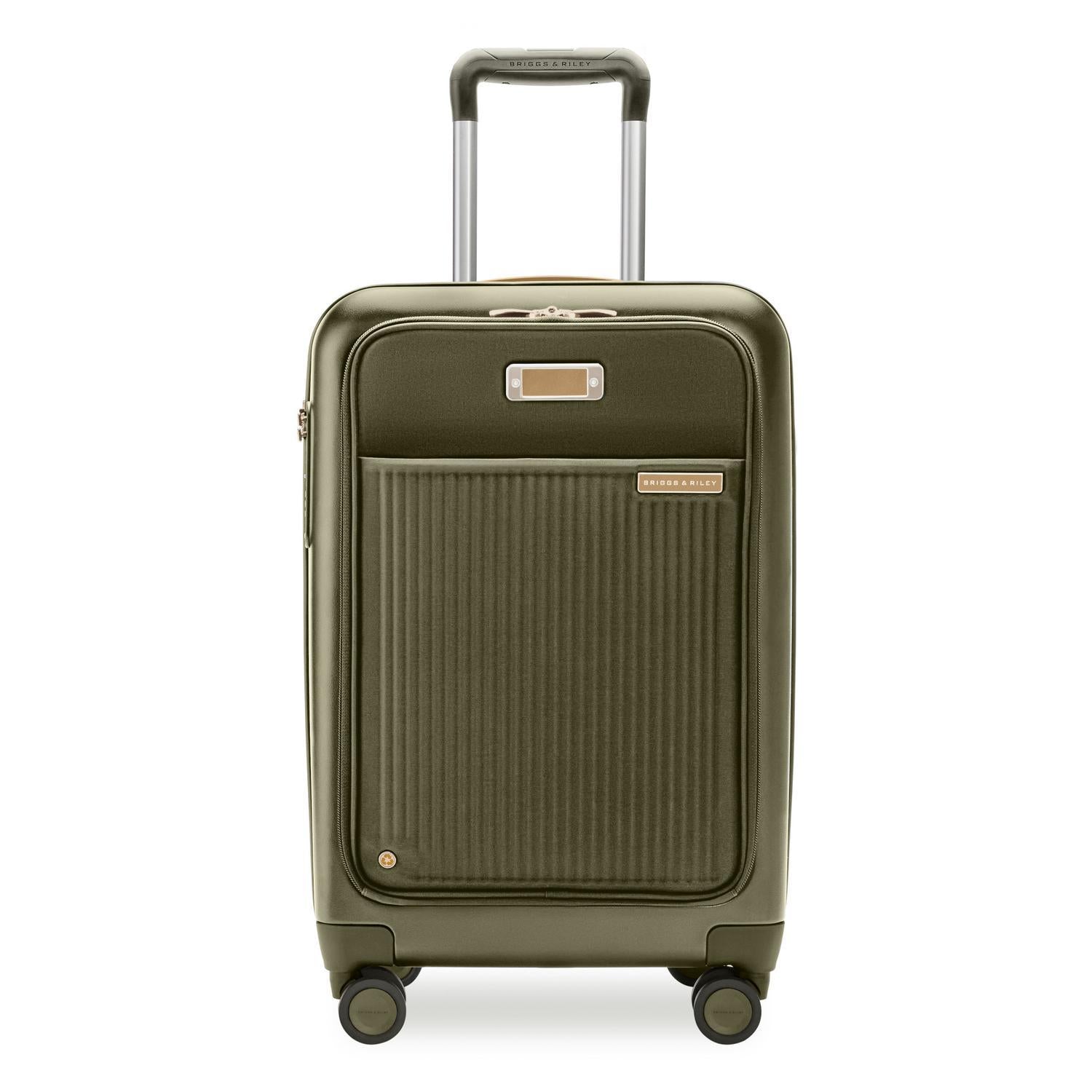 Essential Front Pocket Carry-On Expandable Spinner in Olive
