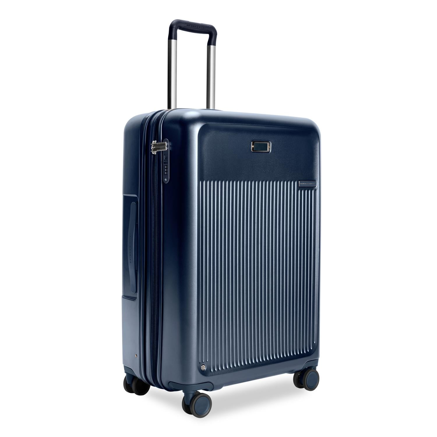 Large Expandable Spinner in Navy, Angle View
