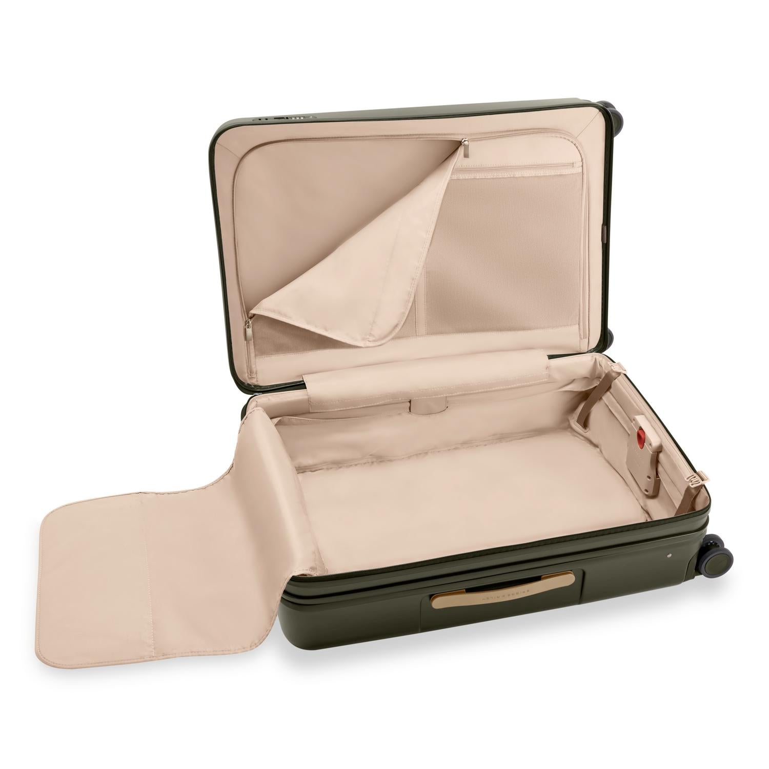 Large Expandable Spinner in Olive, Interior View