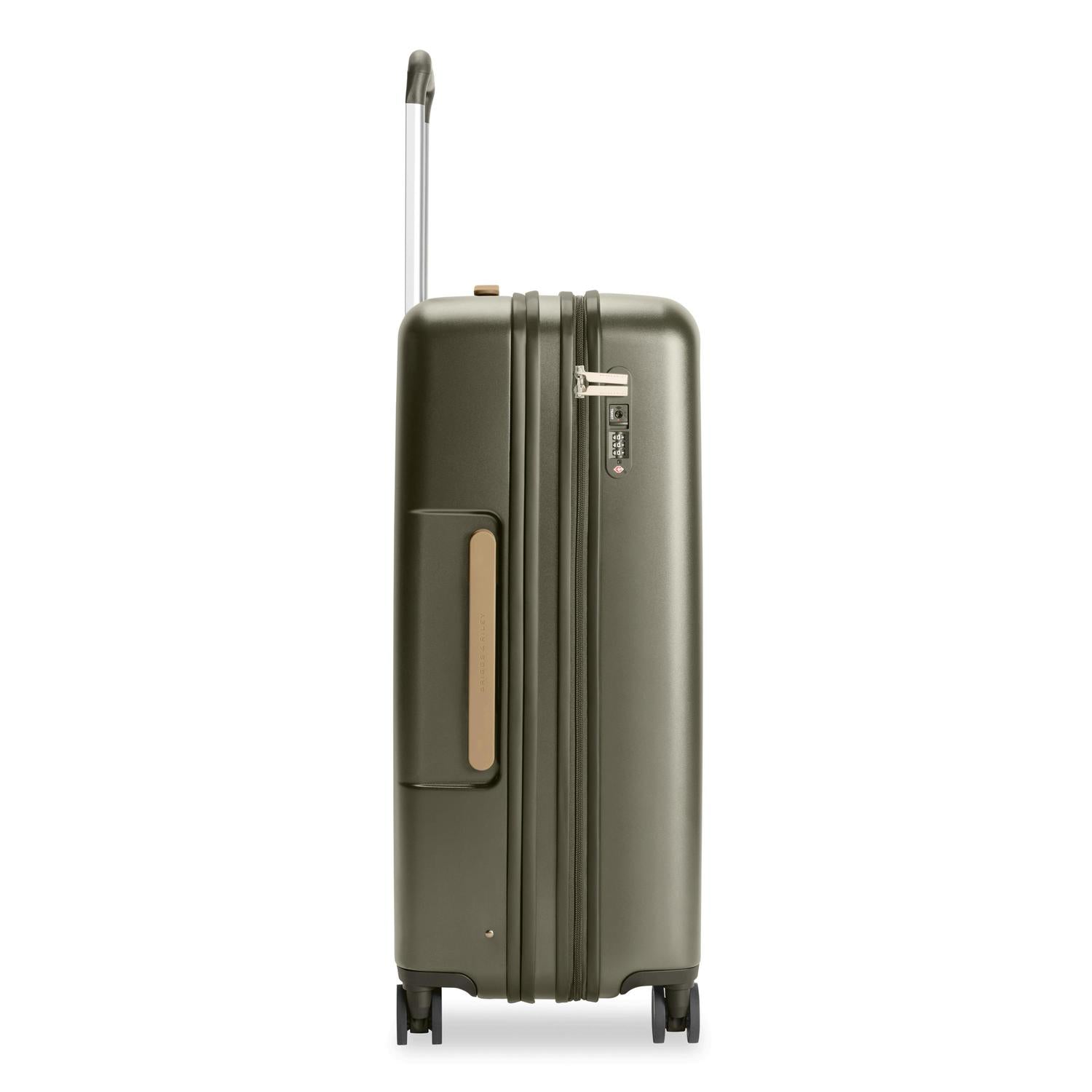 Large Expandable Spinner in Olive, Side View
