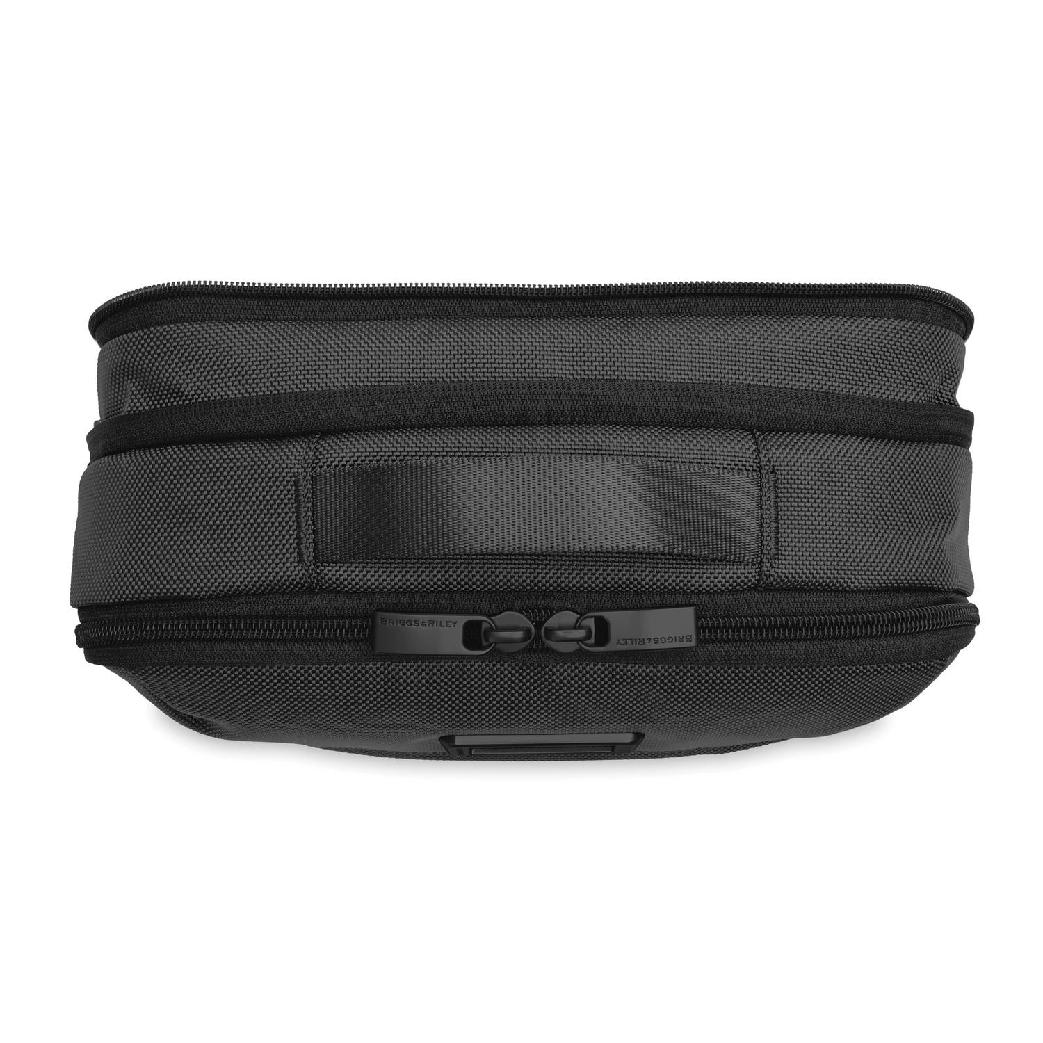 Briggs and Riley Expandable Essentials Kit Black Top View Zipper