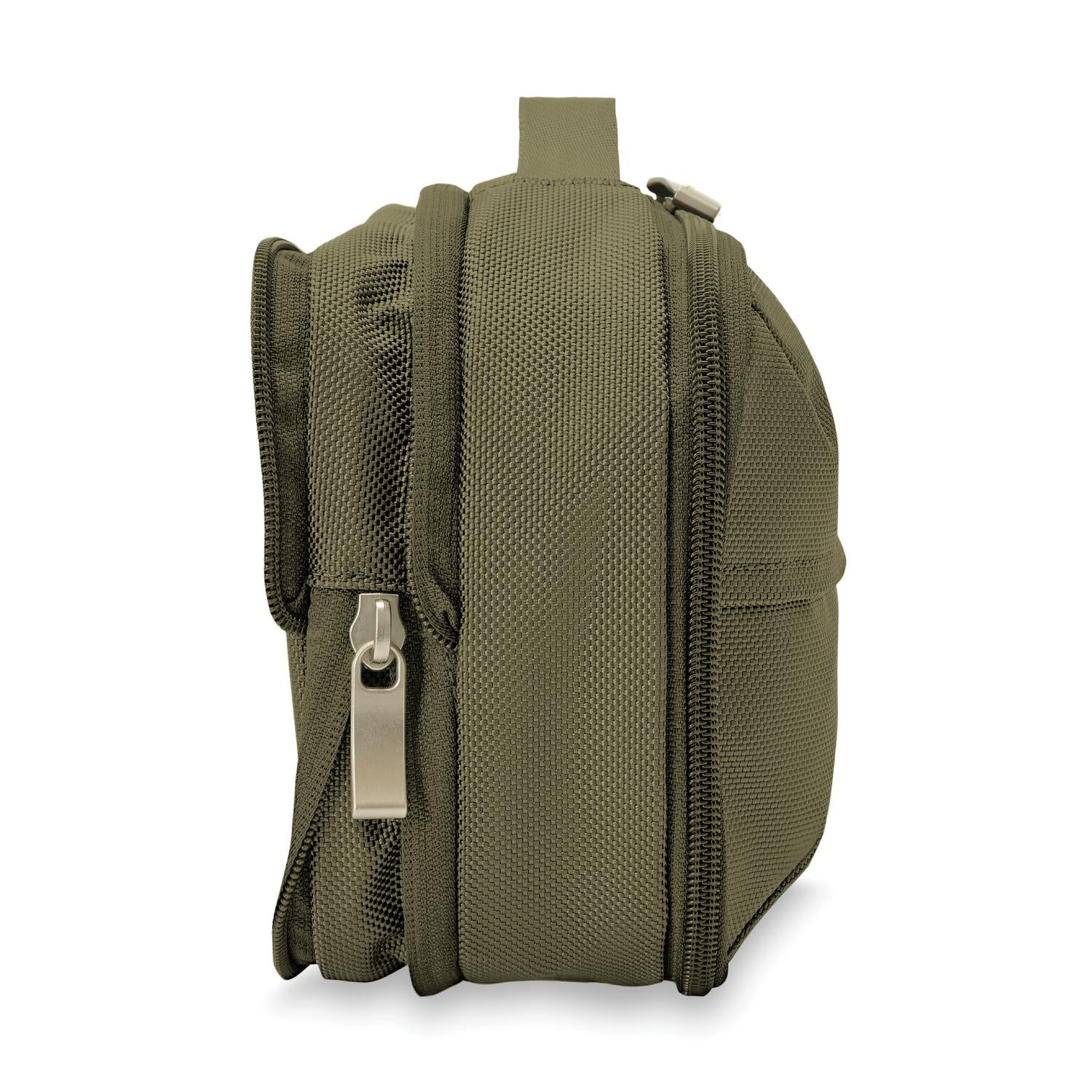Briggs and Riley Expandable Essentials Kit Olive Side