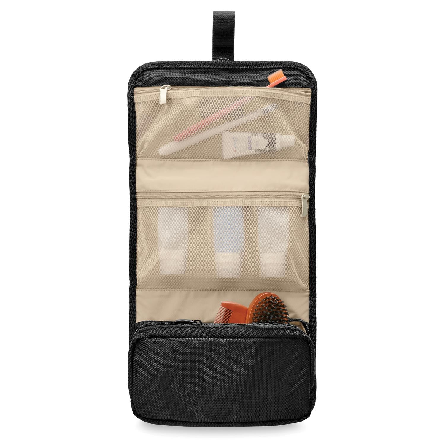 Briggs and Riley Slim Hangable Kit Black Open View