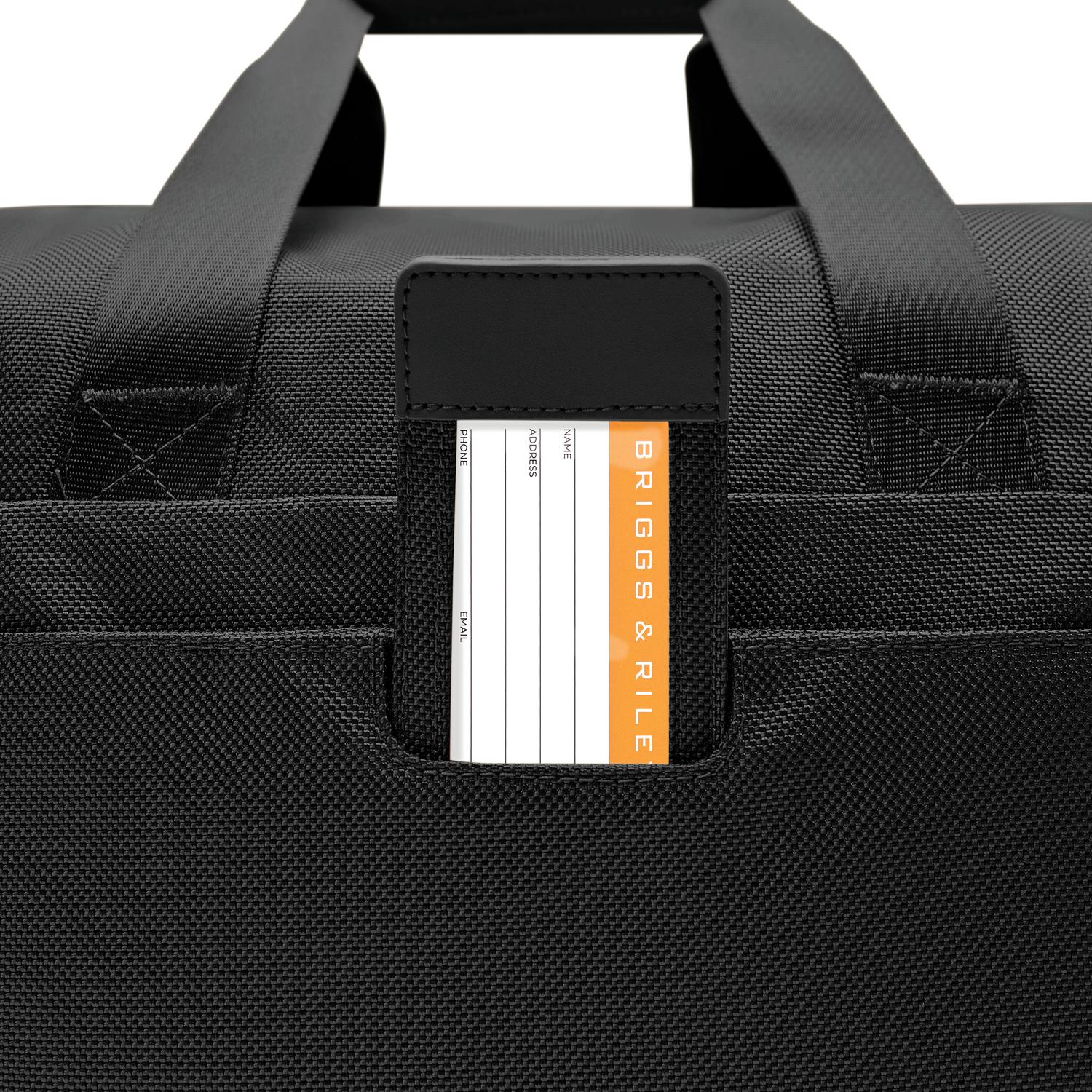 Briggs and Riley Underseat Duffle Black ID Tag