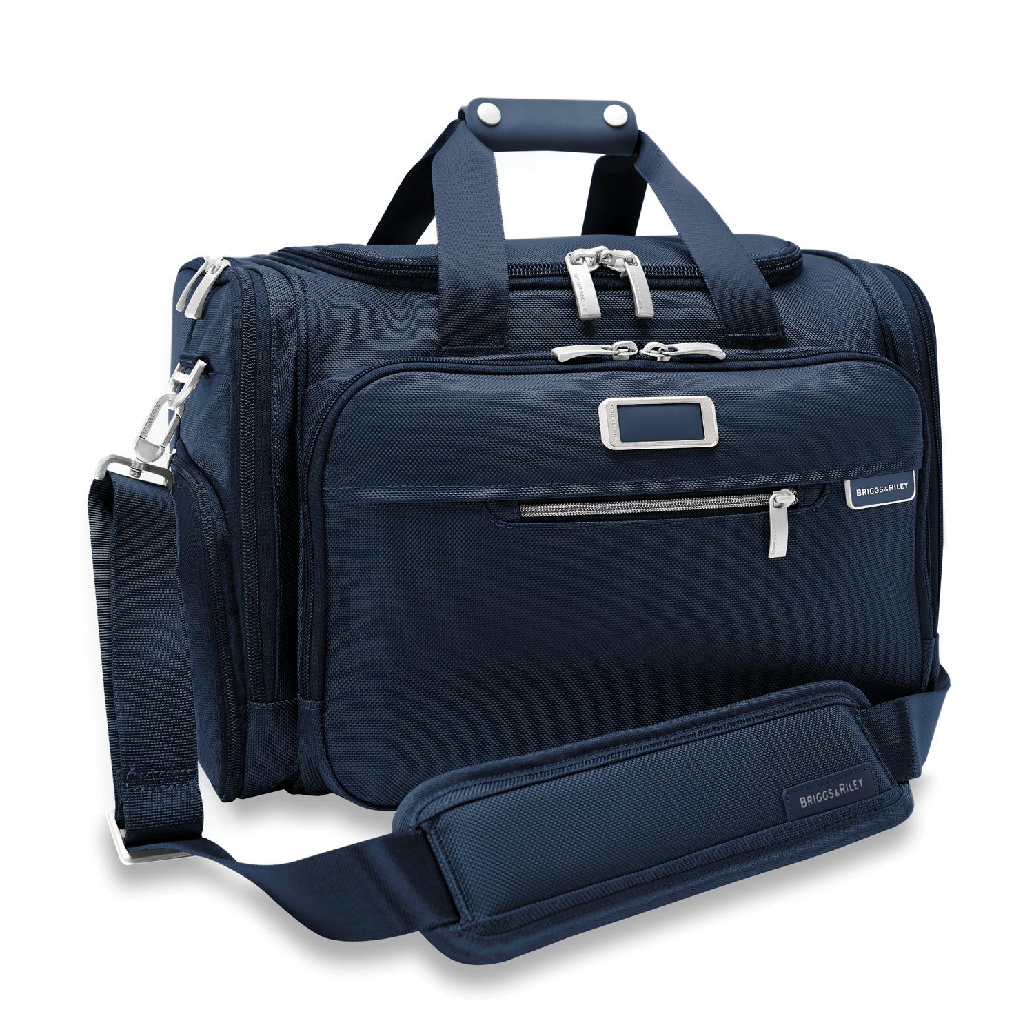 Briggs and Riley Underseat Duffle Navy Side View