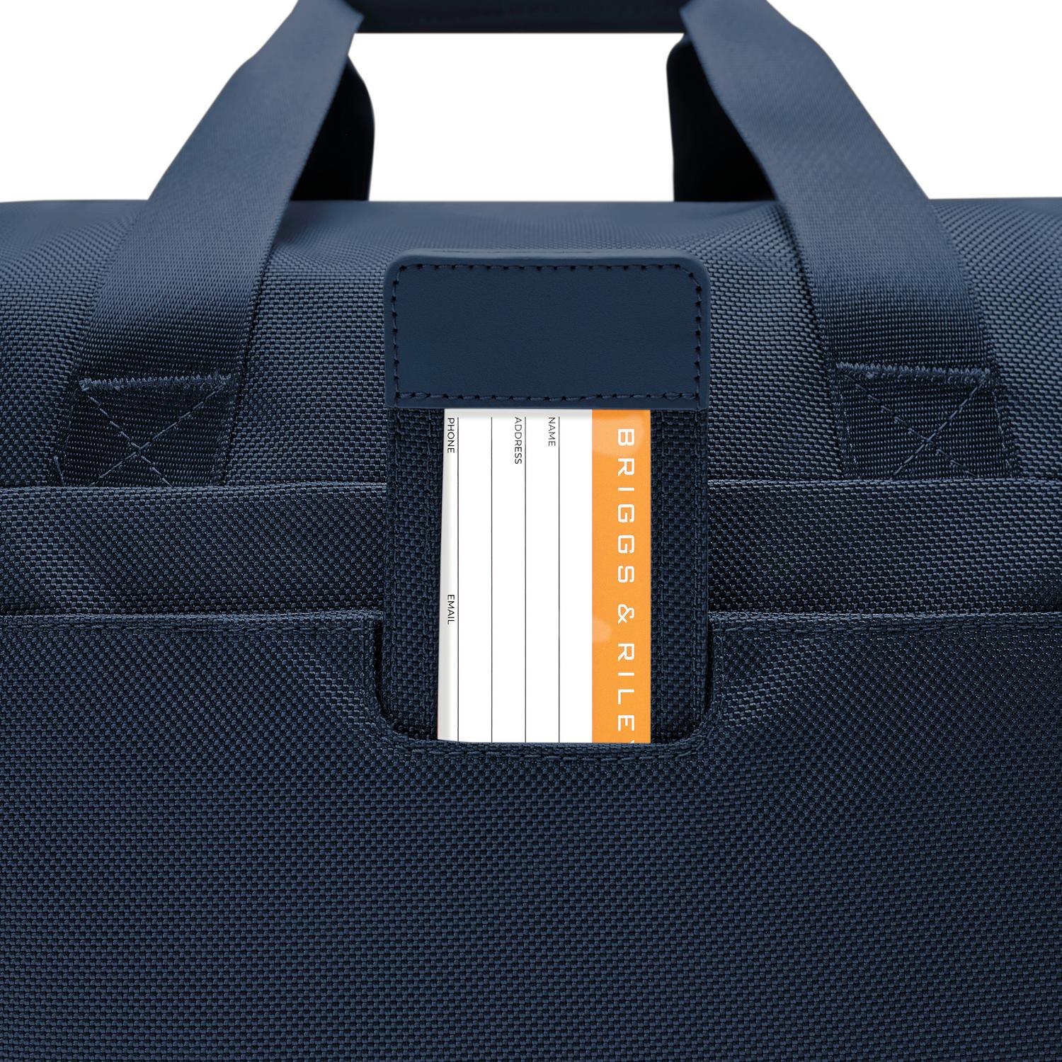Briggs and Riley Underseat Duffle Navy ID Tag