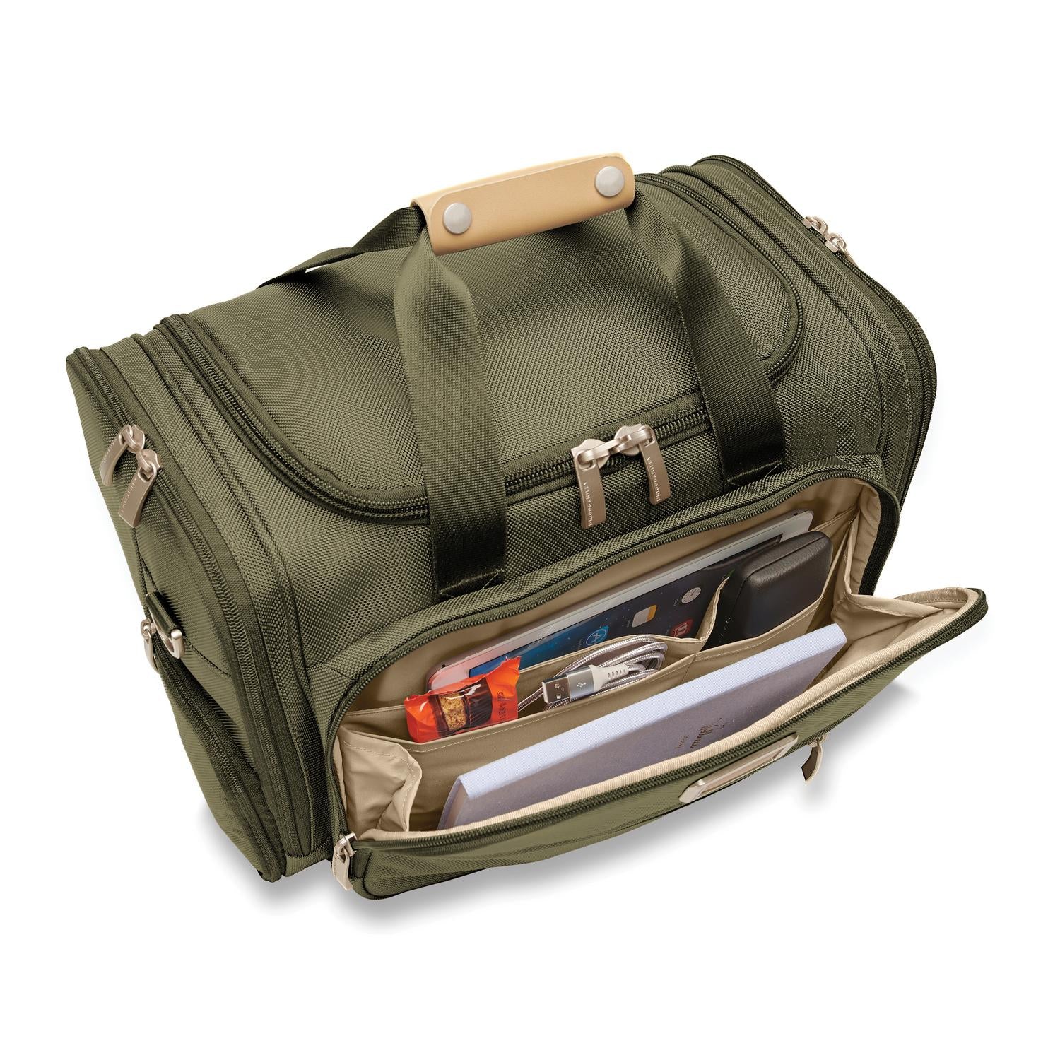 Briggs and Riley Underseat Duffle Olive Front Pocket