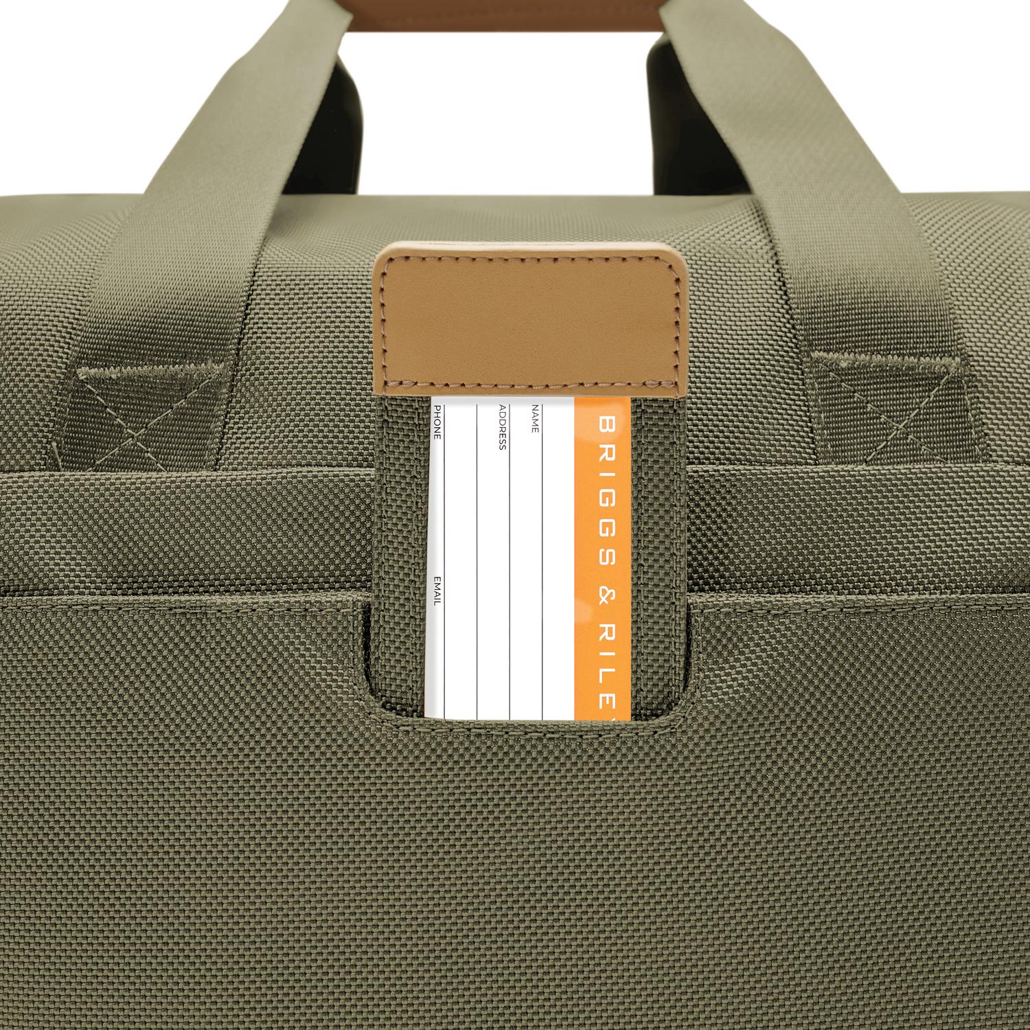 Briggs and Riley Underseat Duffle Olive ID Tag