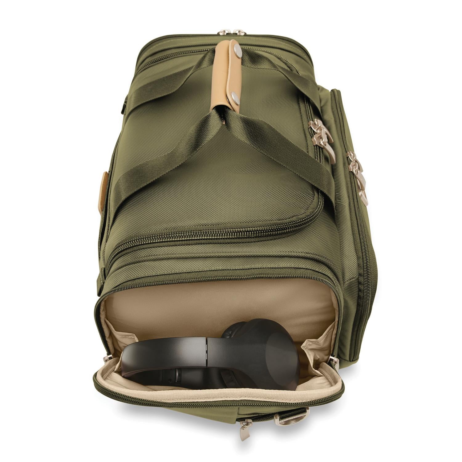 Briggs and Riley Underseat Duffle Olive Side Pocket