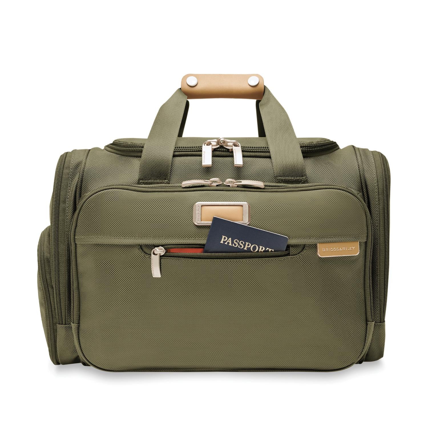 Briggs and Riley Underseat Duffle Olive Front Pocket