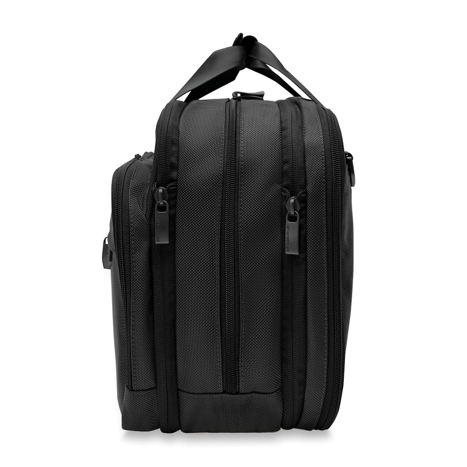 Briggs and Riley Expandable Cabin Bag Black Side View