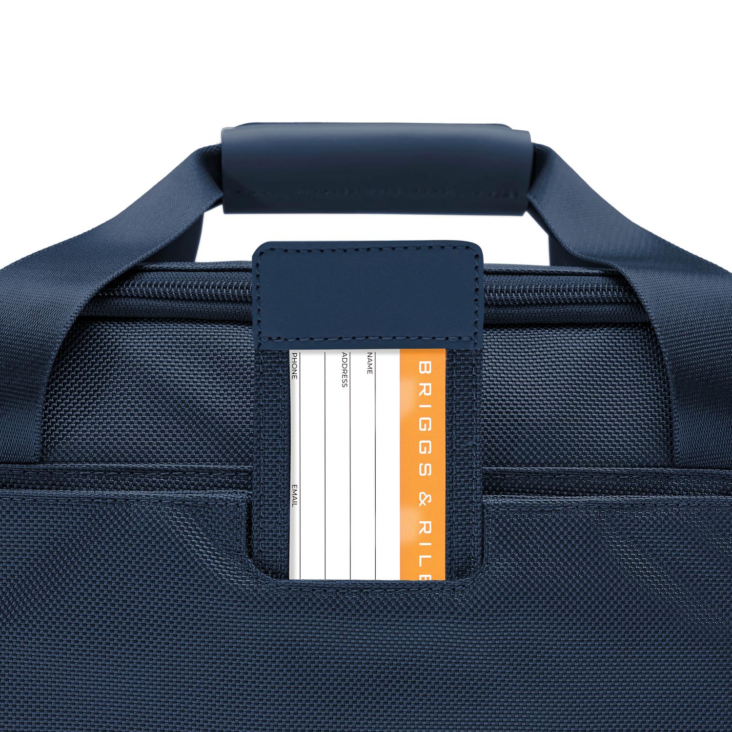 Briggs and Riley Expandable Cabin Bag Navy ID Tag