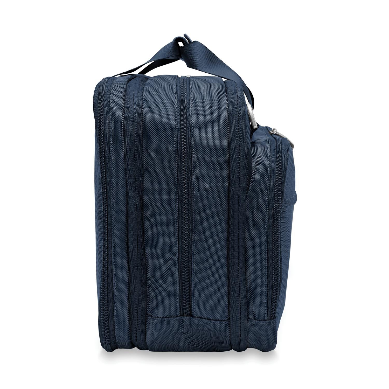 Briggs and Riley Expandable Cabin Bag Navy Side View