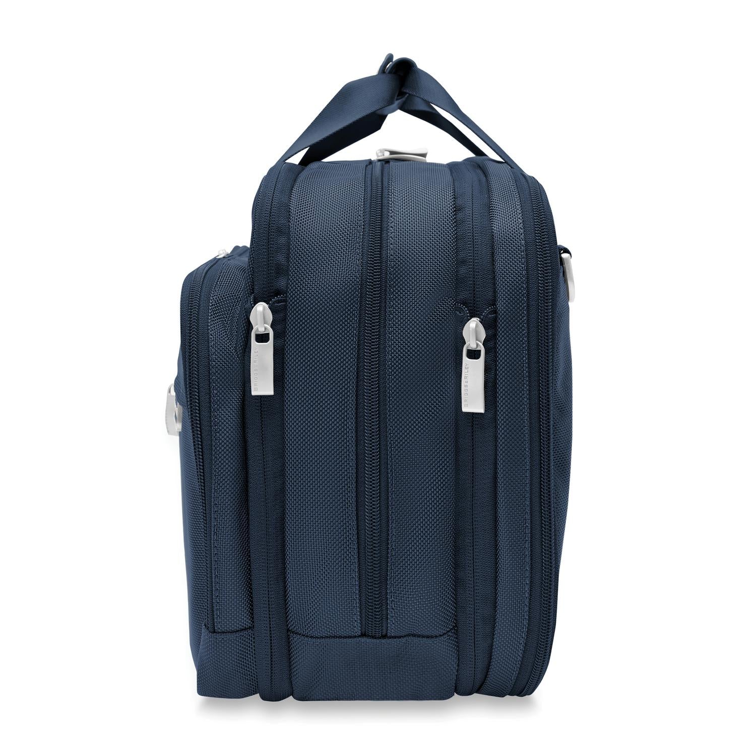 Briggs and Riley Expandable Cabin Bag Navy Side View