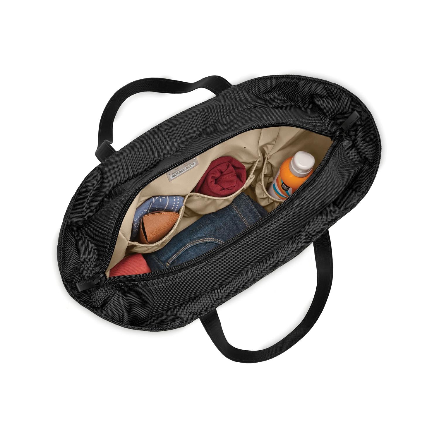 Briggs and Riley Traveler Tote Black Open View