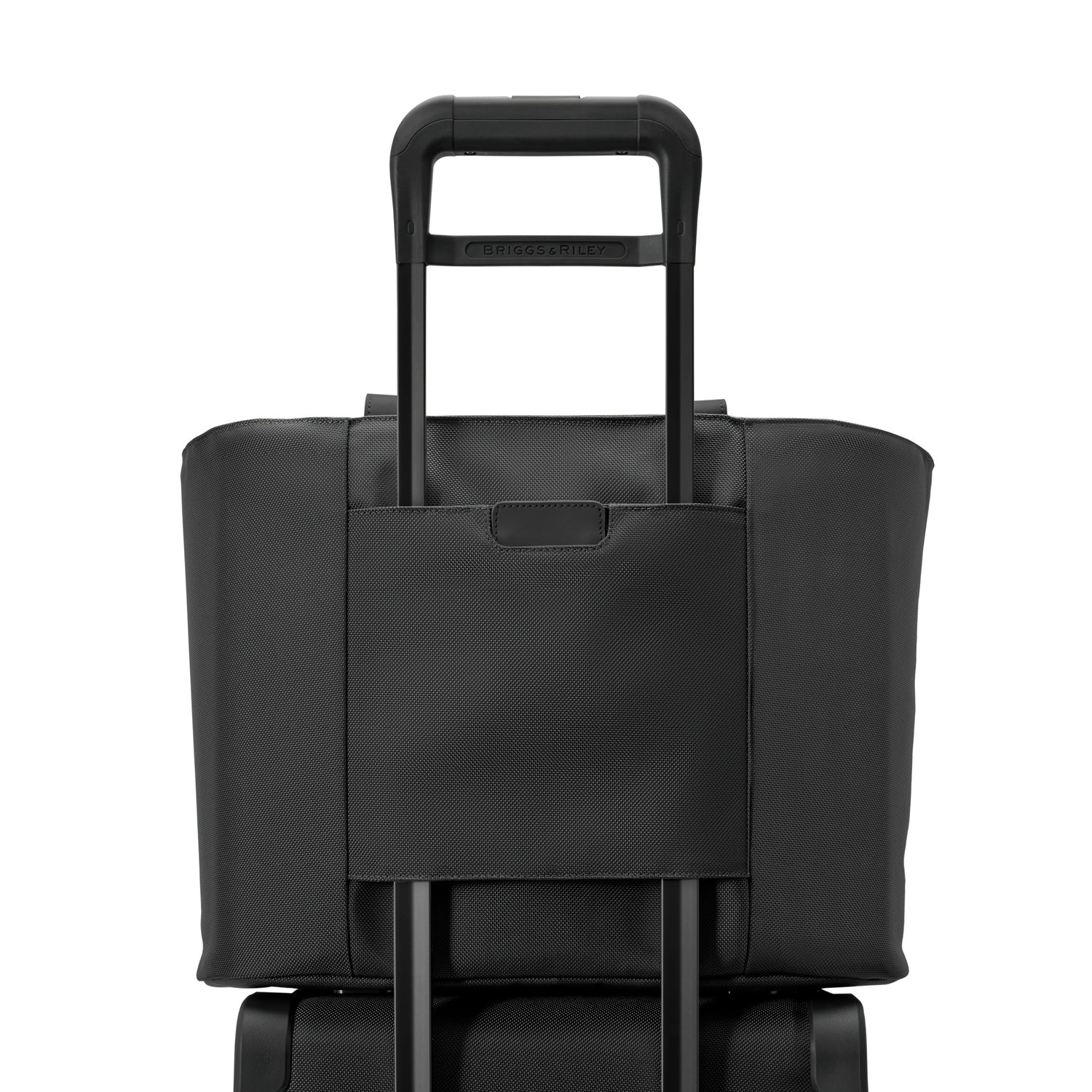 Briggs and Riley Traveler Tote Black Slip Through Back Panel