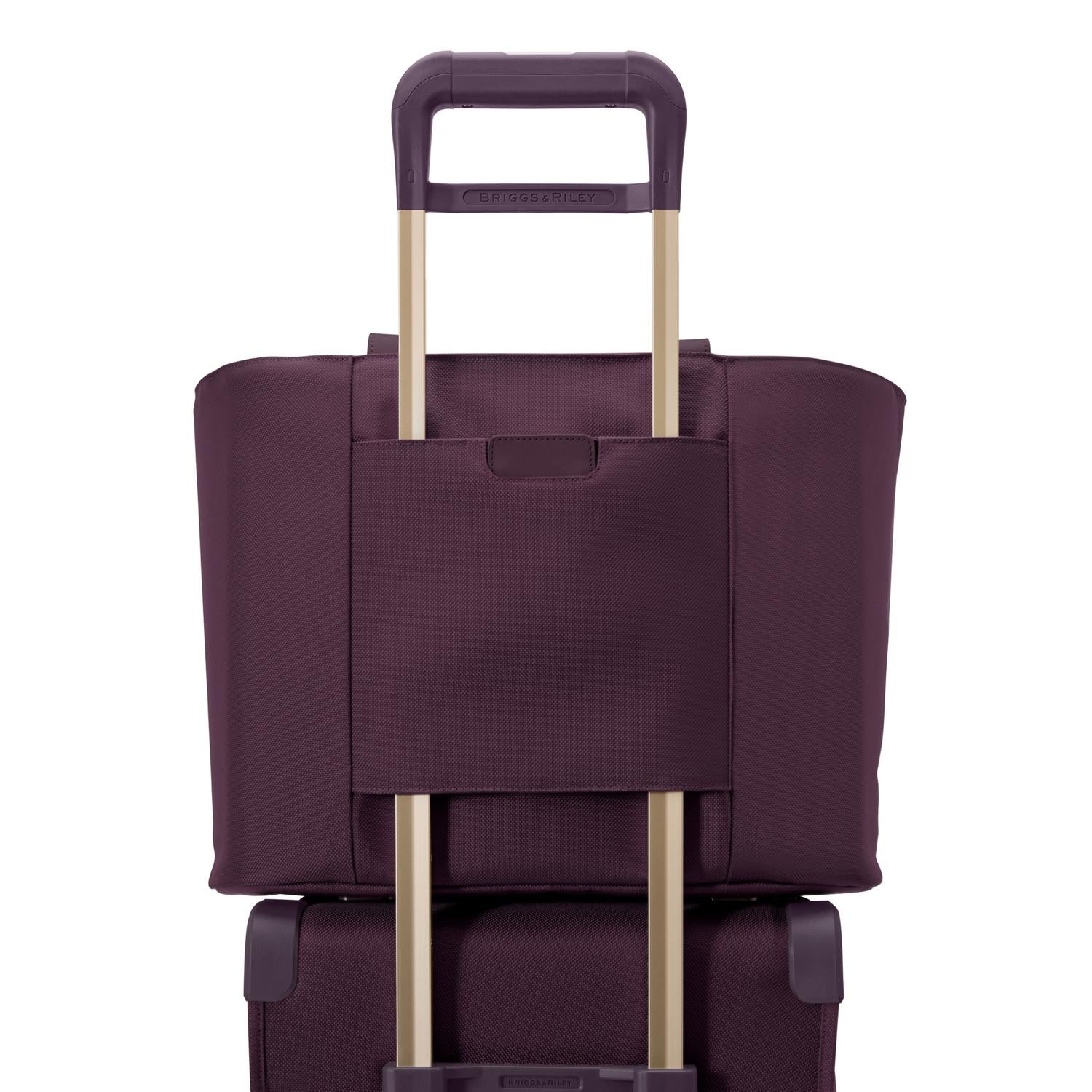 Baseline Traveler Tote Plum Slip-Through back panel