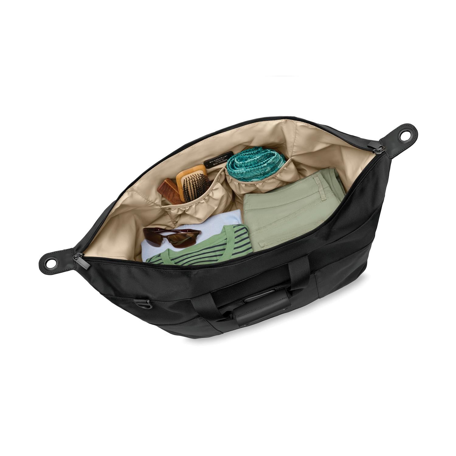 Briggs and Riley Weekender Duffle Black open view