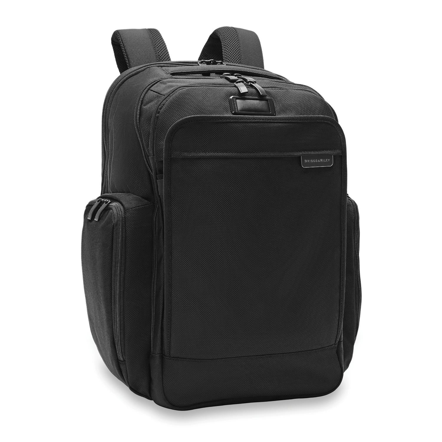 Briggs and Riley Traveler Backpack Black Side View