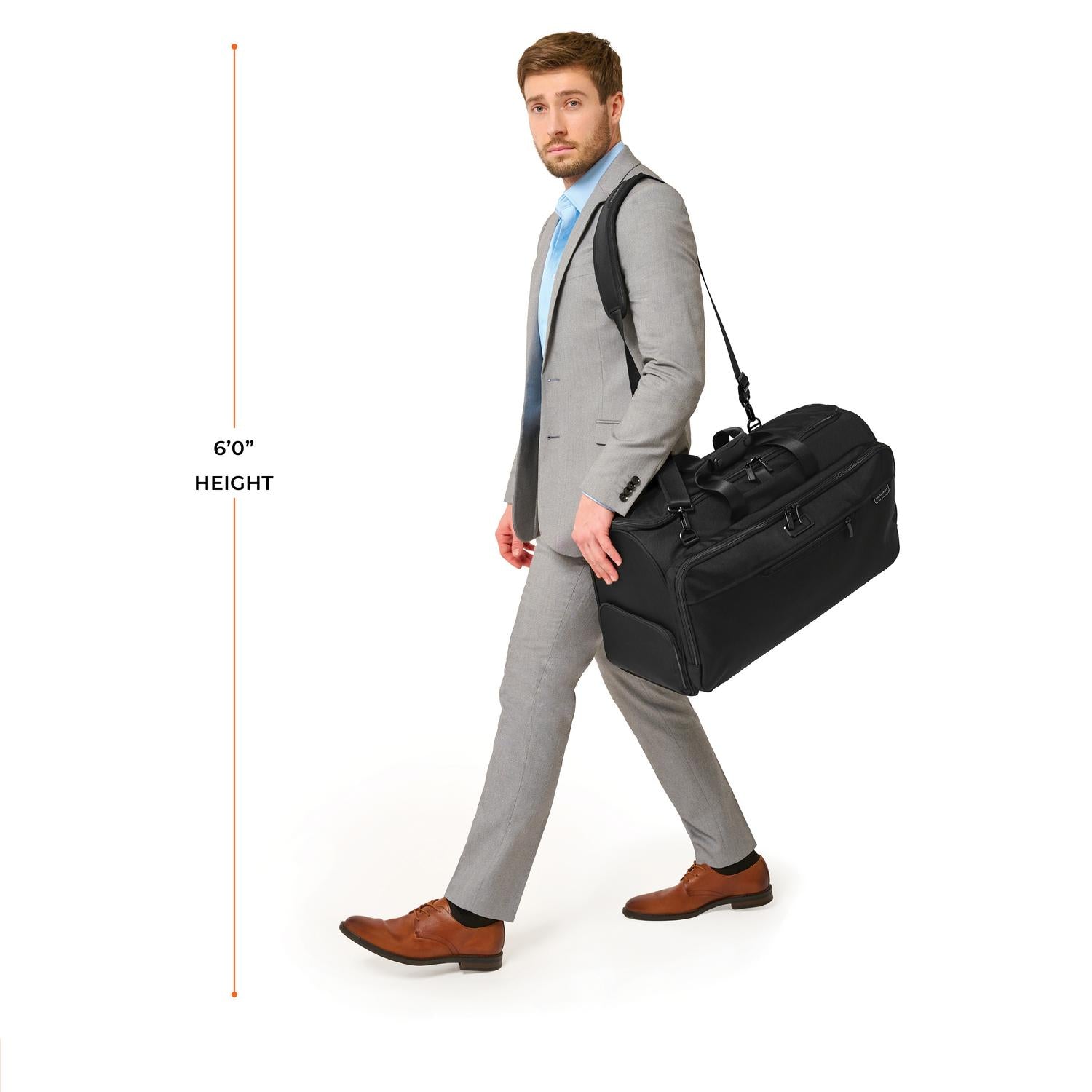 Briggs and Riley Garment Duffle, Model Height 6&
