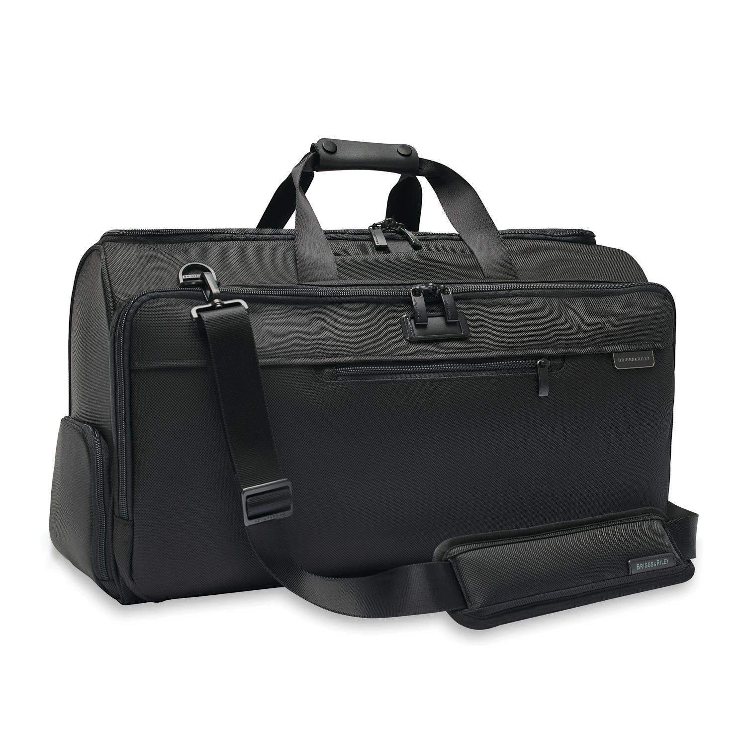 Briggs and Riley Garment Duffle Black Side View