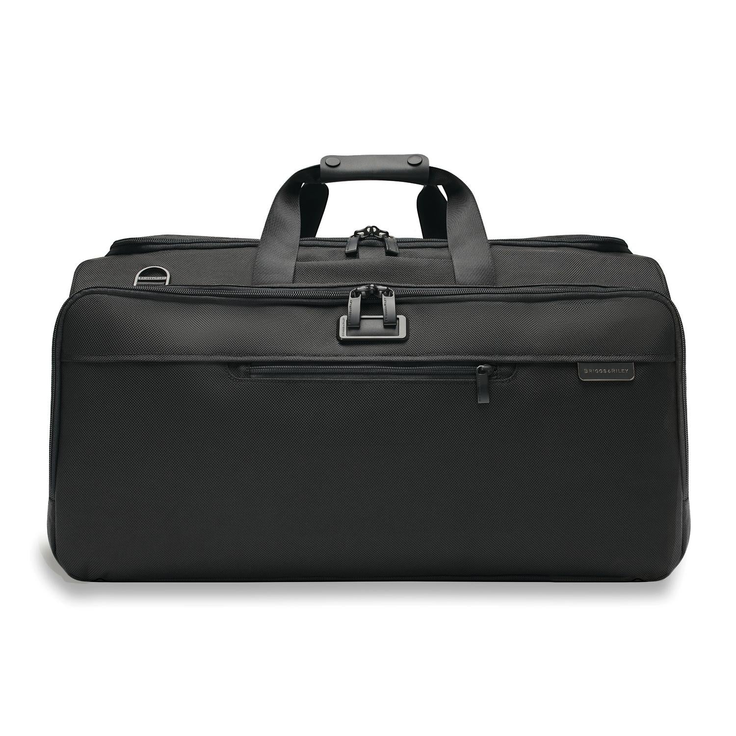 Briggs and Riley Garment Duffle Black Front View