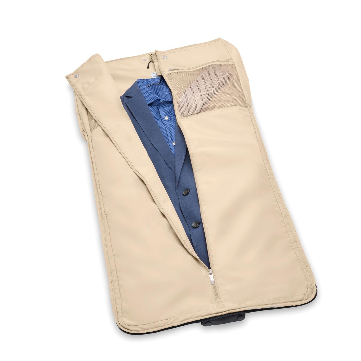 Briggs and Riley Garment Duffle Black Suiter Packed