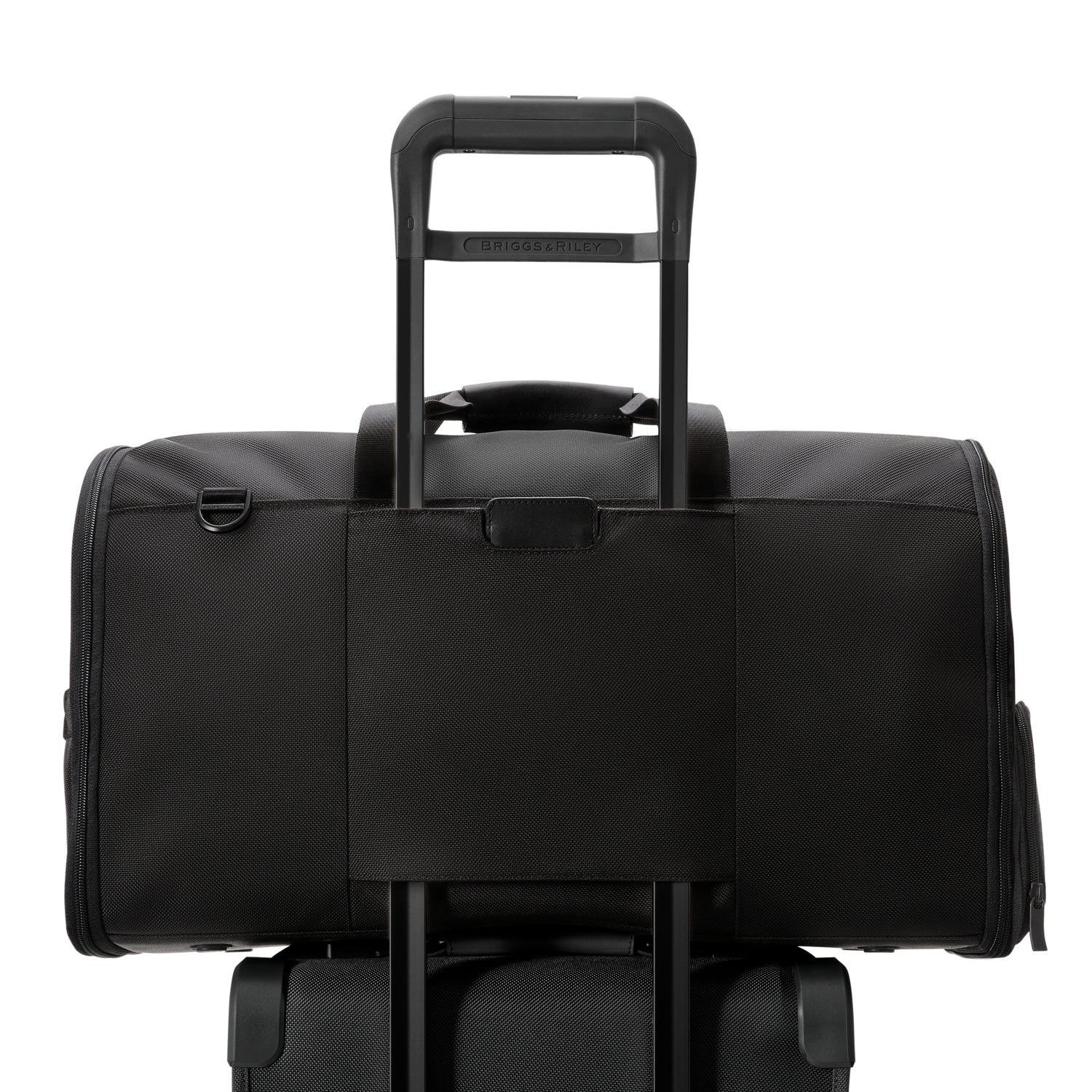Briggs and Riley Garment Duffle Black Slip Through Back Panel