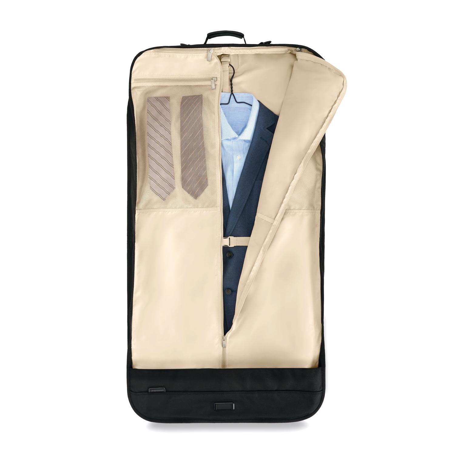 Briggs and Riley Classic Garment Bag Black Open View