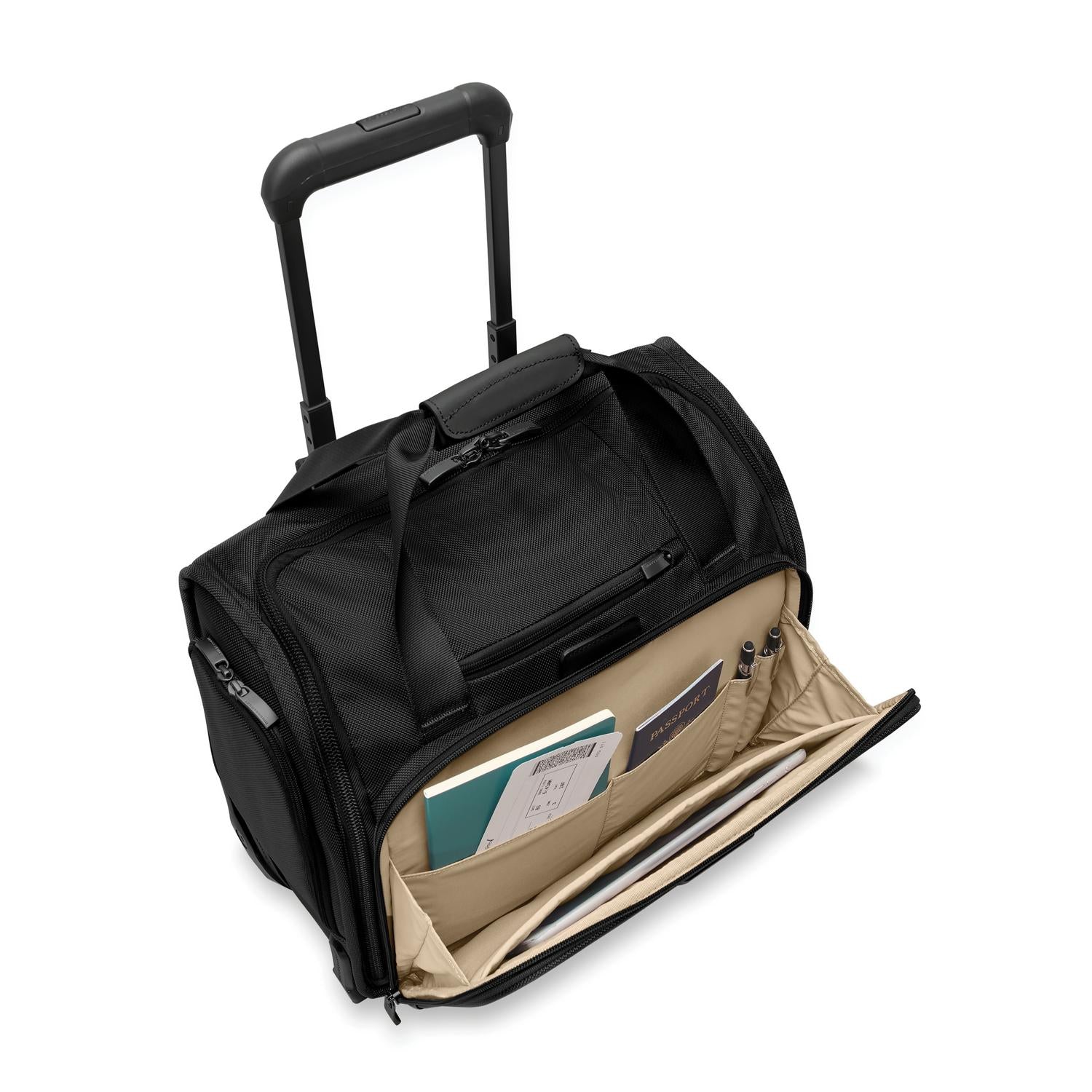 Briggs and Riley 2-Wheel Cabin Bag Black Front Pocket
