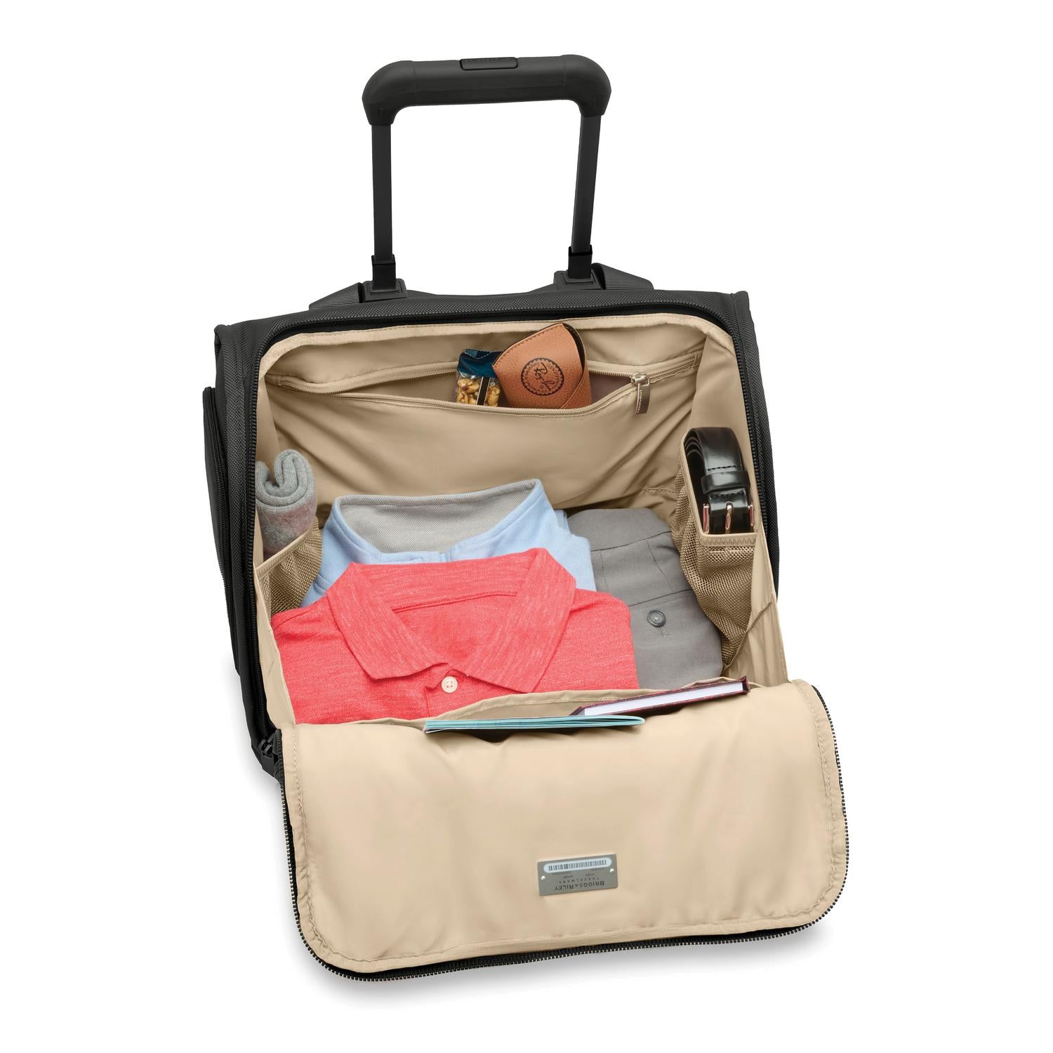 Briggs and Riley 2-Wheel Cabin Bag Black Open View