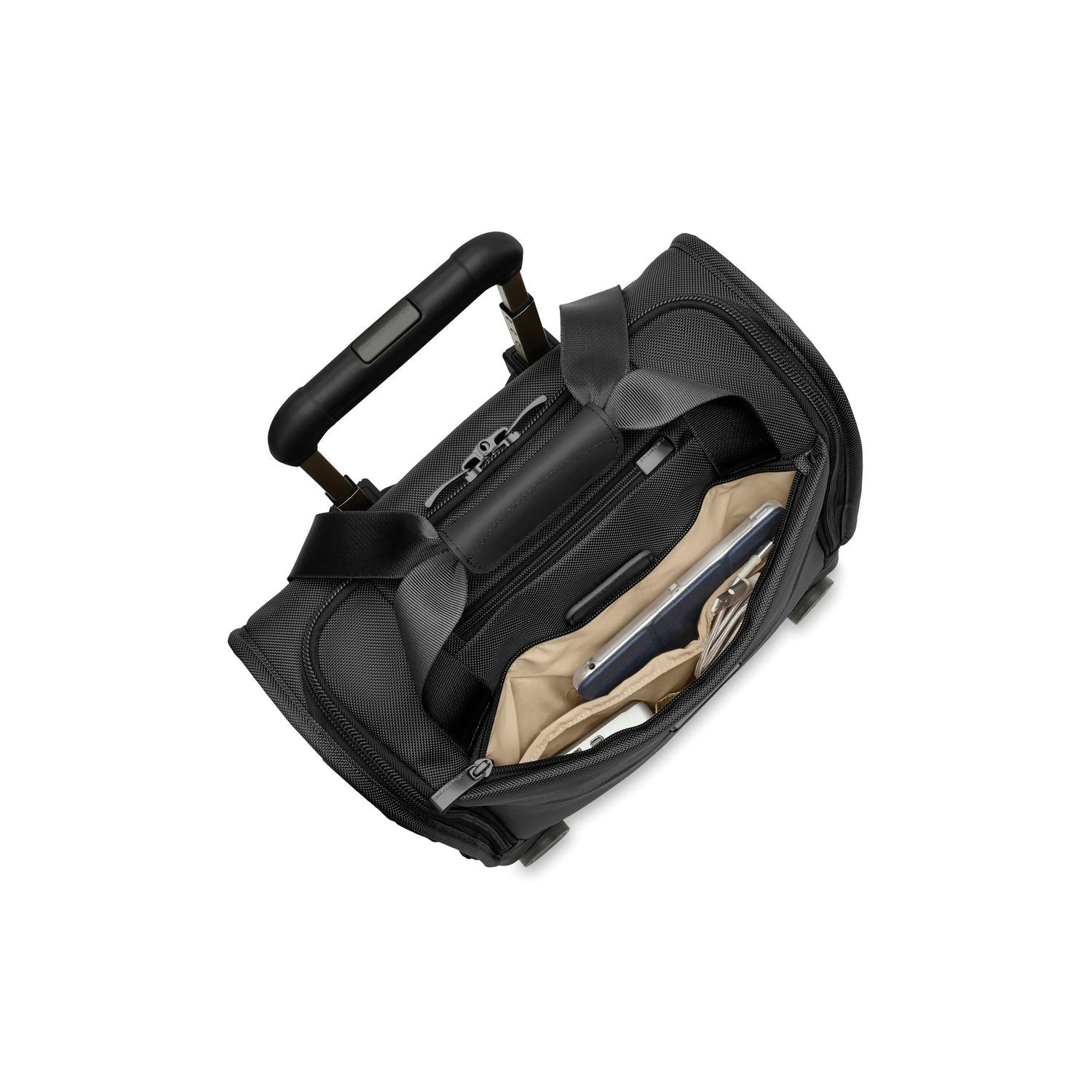 Briggs and Riley Cabin Spinner Black Top Pocket