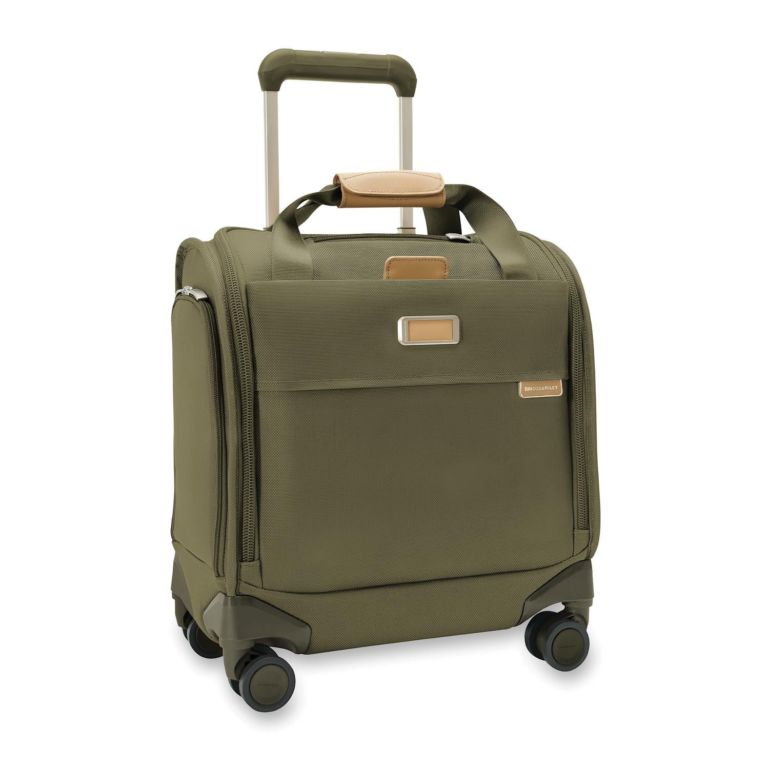 Briggs and Riley Baseline Cabin Spinner Olive Side View