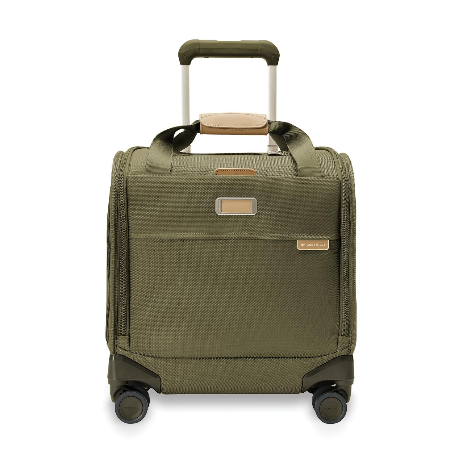Briggs and Riley Baseline Cabin Spinner Olive  Front View