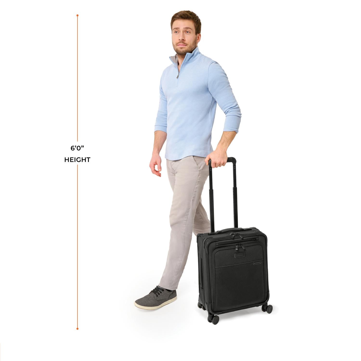 Briggs and Riley Compact Carry-On Spinner, Model Height 6&