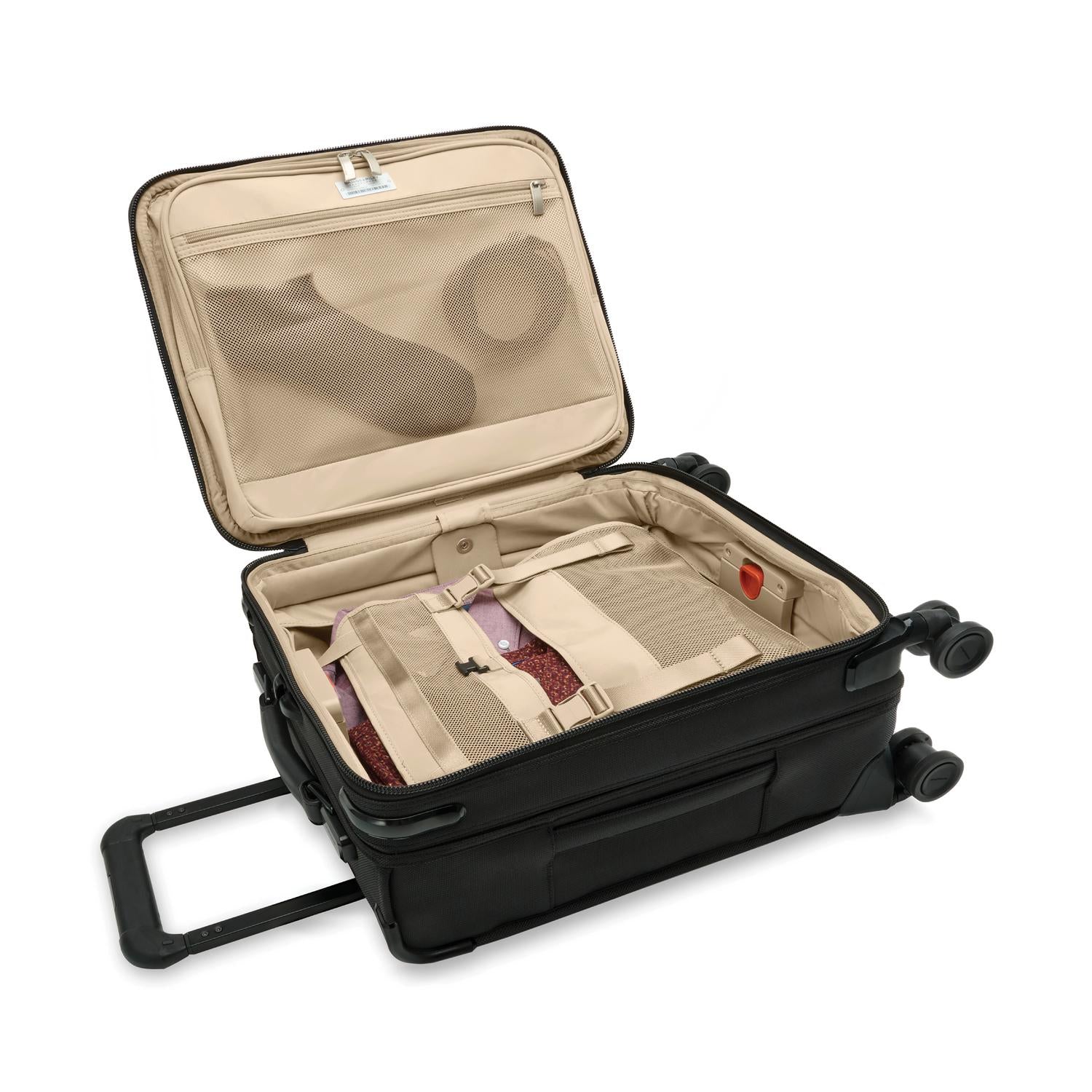 Briggs and Riley Compact Carry-On Spinner Black Open Packed