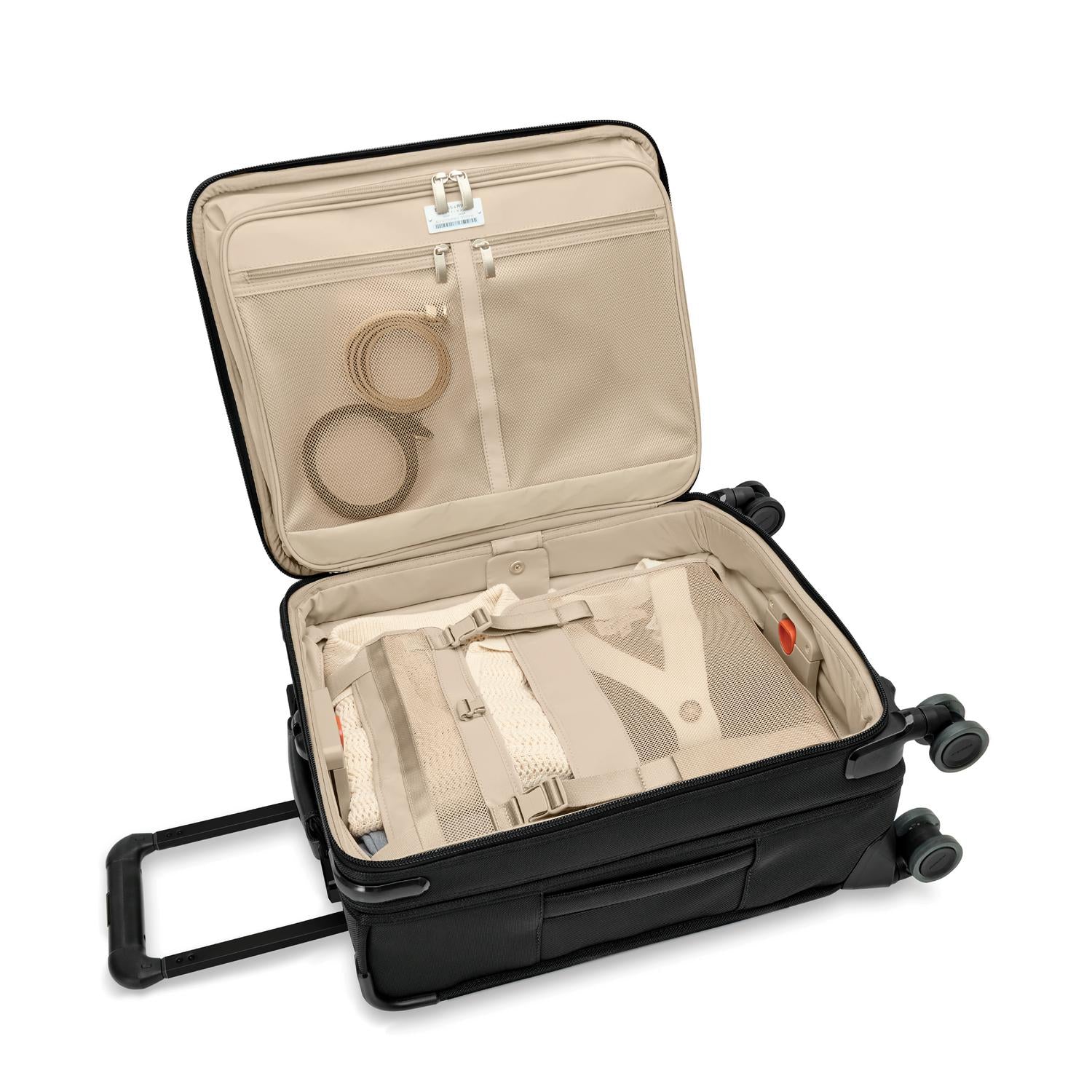 Briggs and Riley Global Carry-On Spinner Black Open Packed