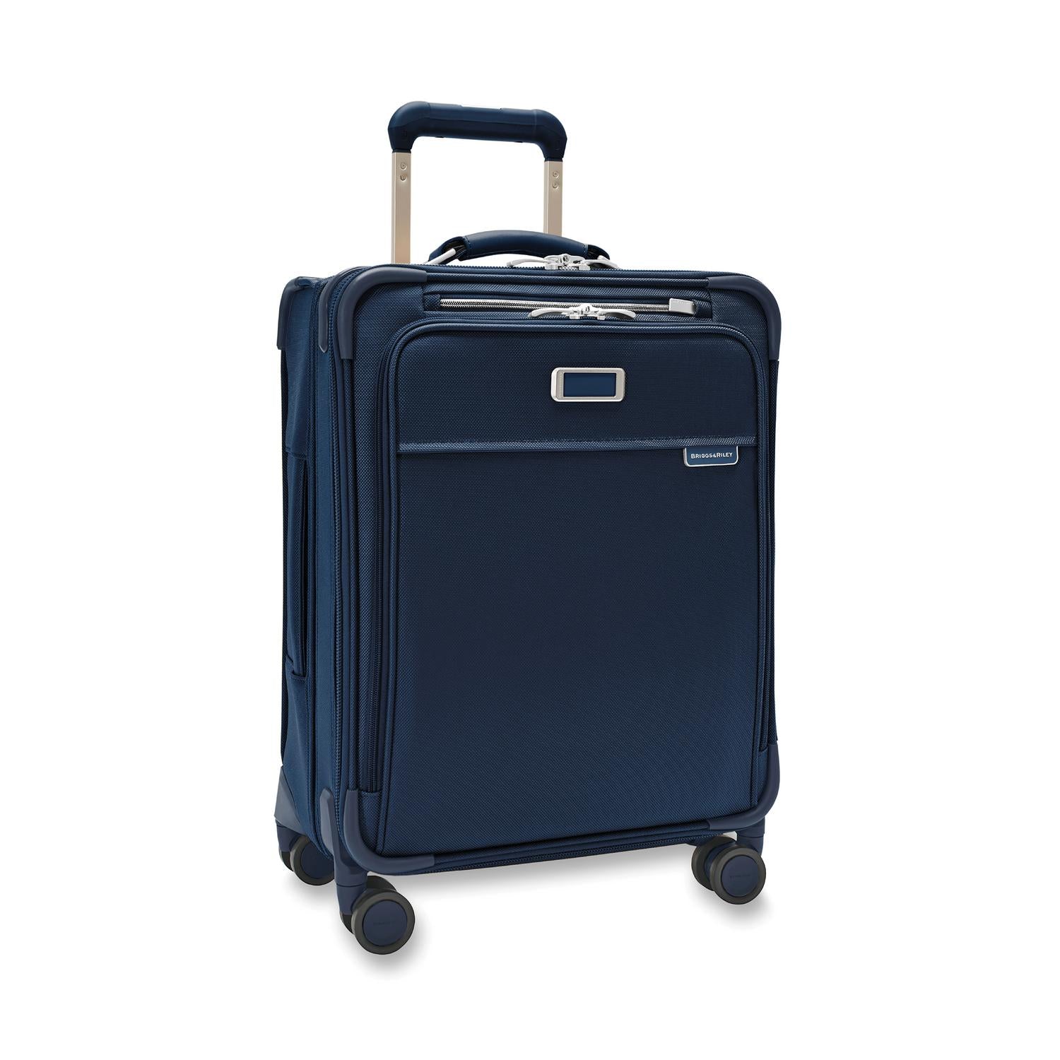 Briggs and Riley Global Carry-On Spinner Navy Side View