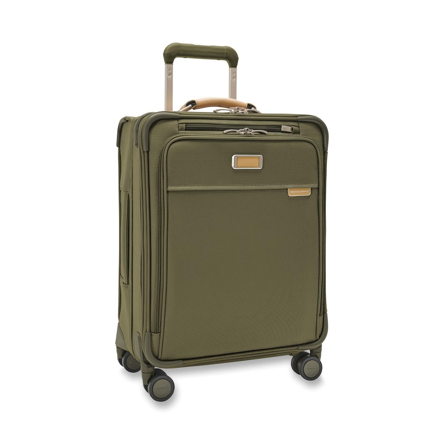 Briggs and Riley Global Carry-On Spinner Olive Side View