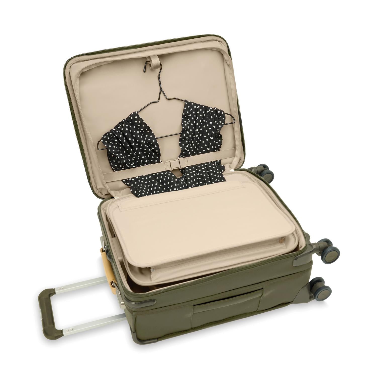 Briggs and Riley Global Carry-On Spinner Olive Tri-fold Garment Folder
