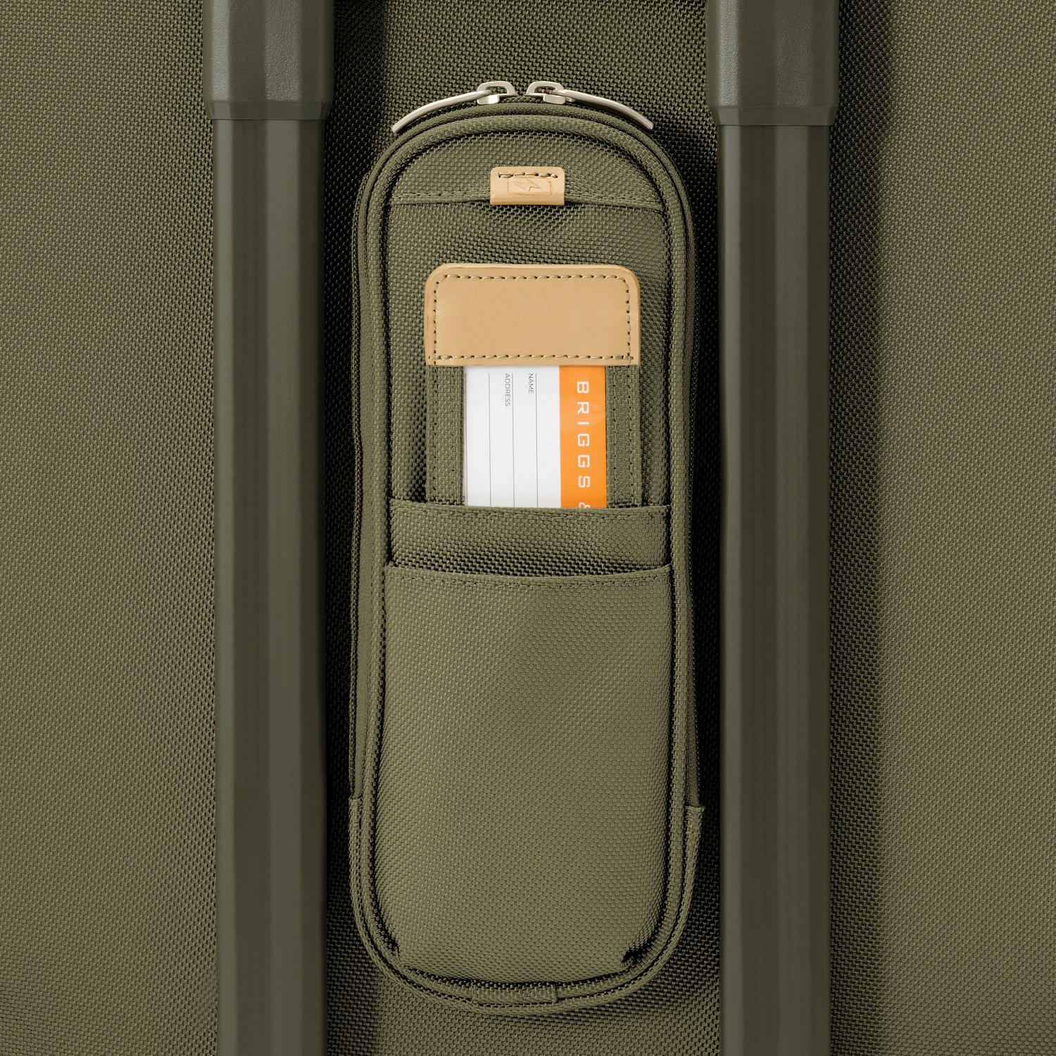 Briggs and Riley Global Carry-On Spinner Olive ID Tag