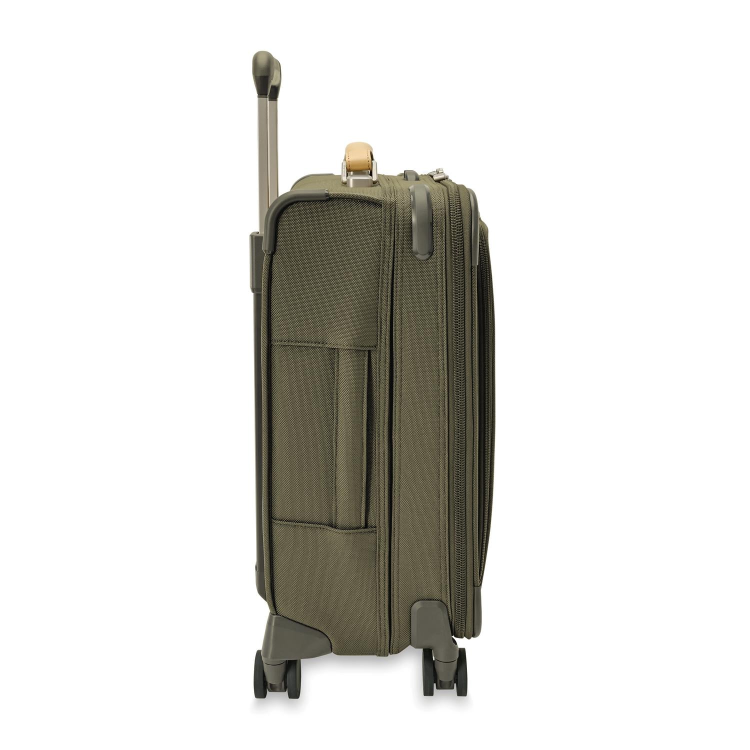 Briggs and Riley Global Carry-On Spinner Olive Side