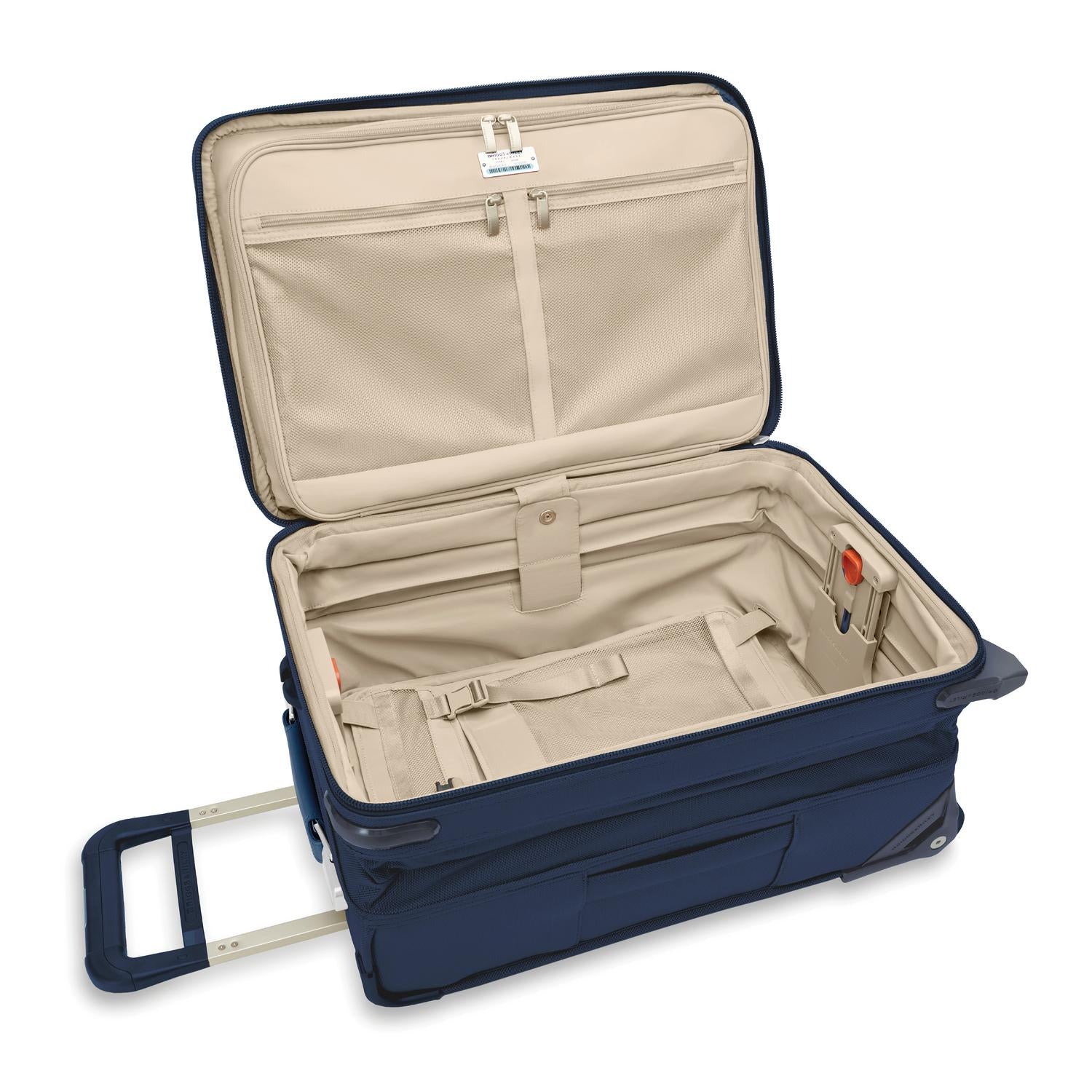 Briggs and Riley Essential 2-Wheel Carry-On Navy Open View