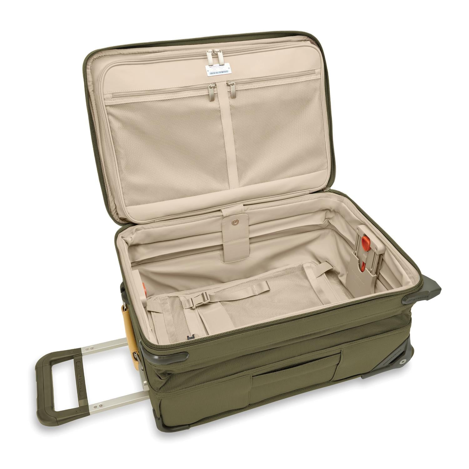 Briggs and Riley Essential 2-wheel Carry-On Olive Open View