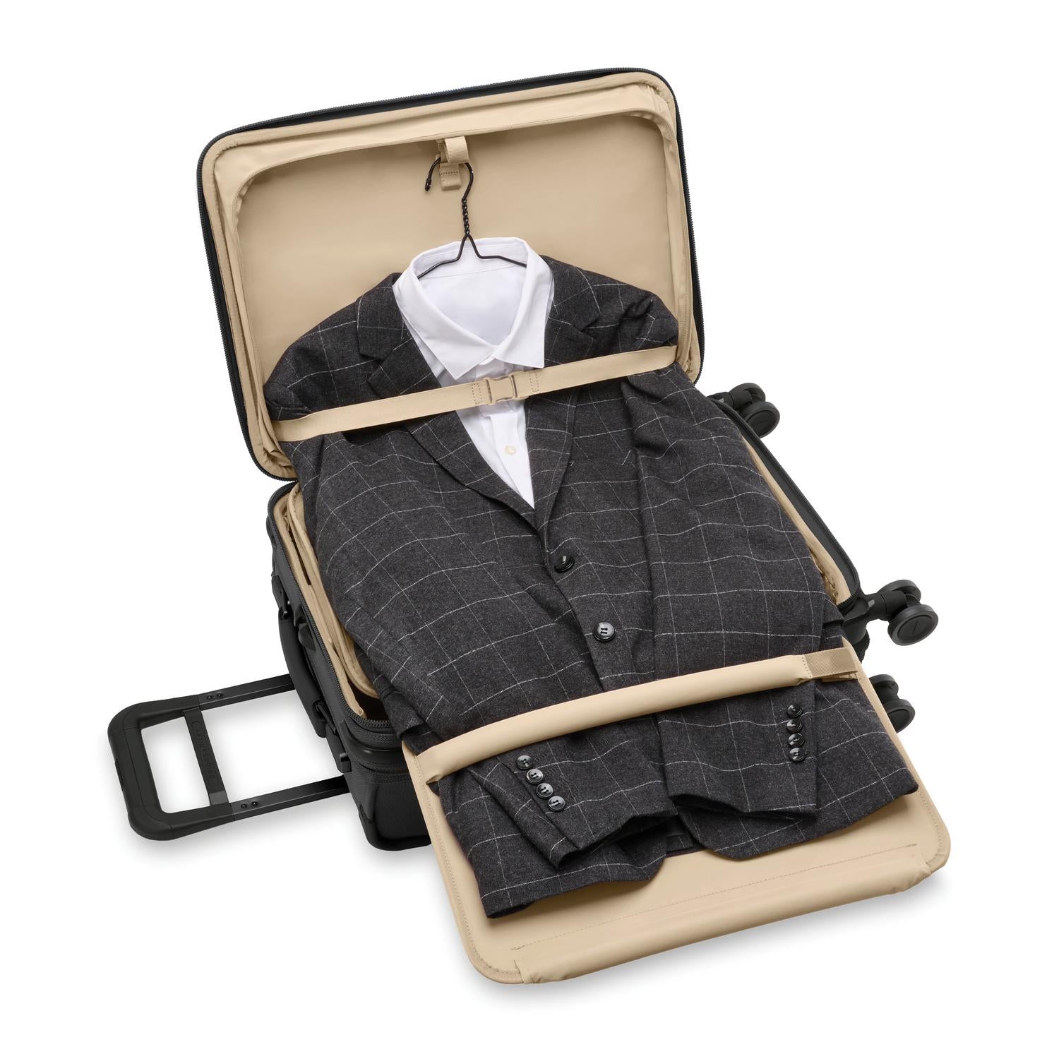 Briggs and Riley Essential Carry-On Spinner Black Open View