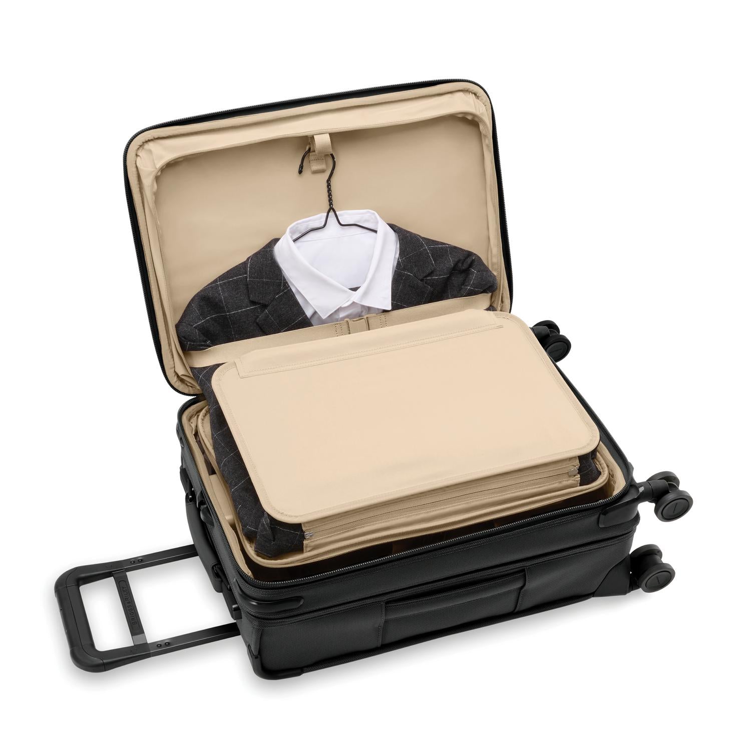 Briggs and Riley Essential Carry-On Spinner Black Tri-Fold Garment Folder