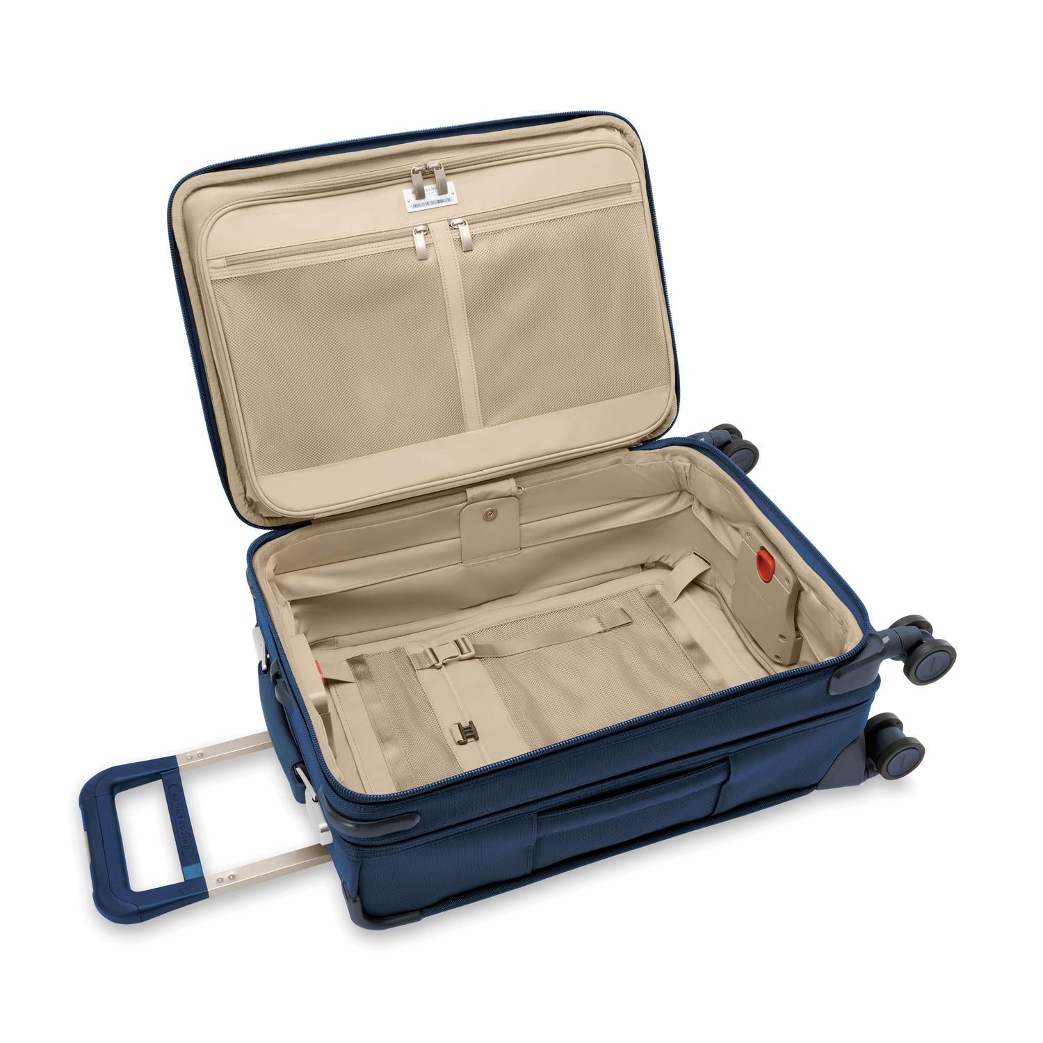Briggs and Riley Essential Carry-On Spinner Navy Open