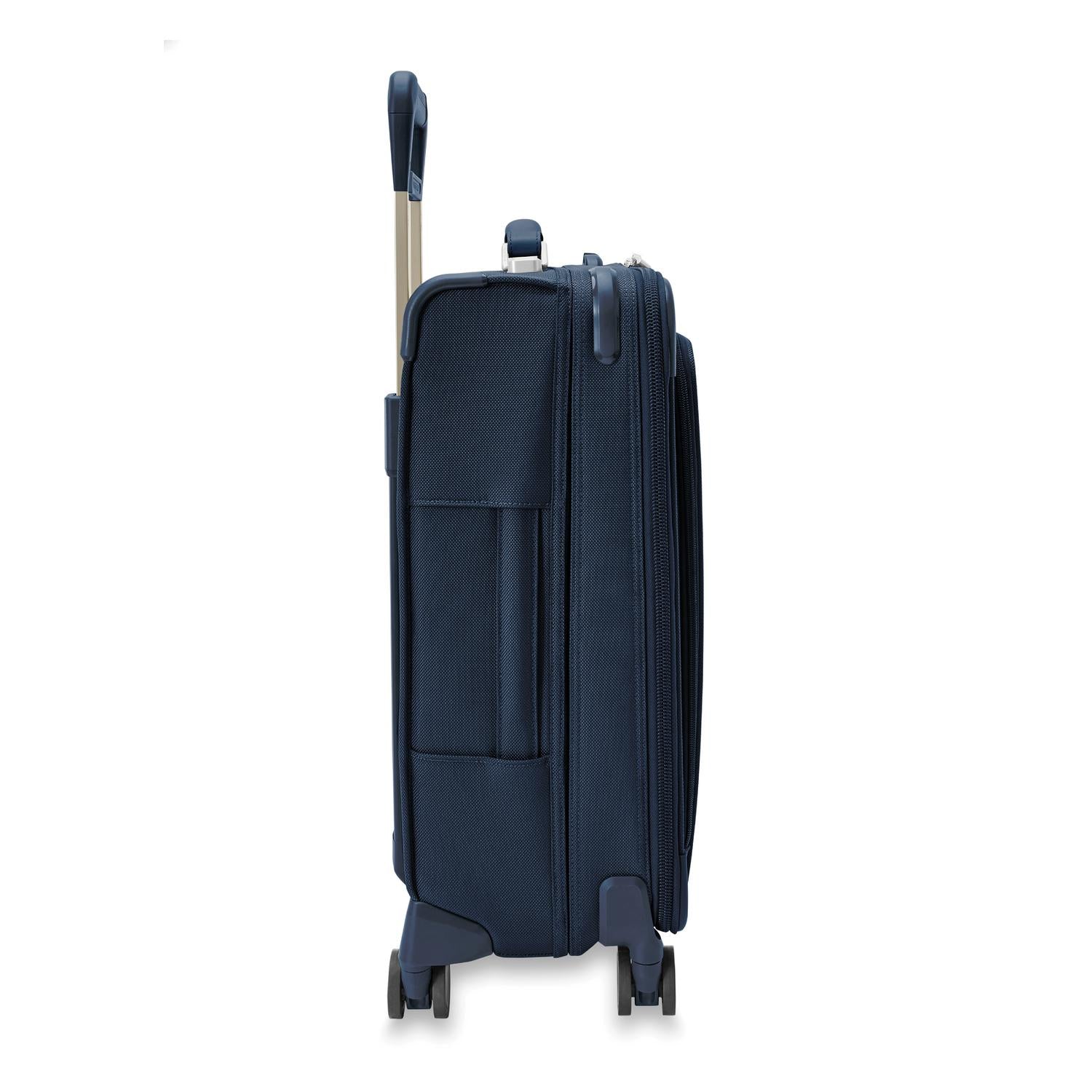 Briggs and Riley Essential Carry-On Spinner Navy Side