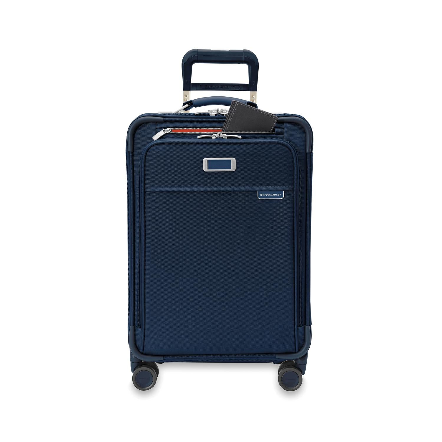 Briggs and Riley Essential Carry-On Spinner Navy Front Pocket