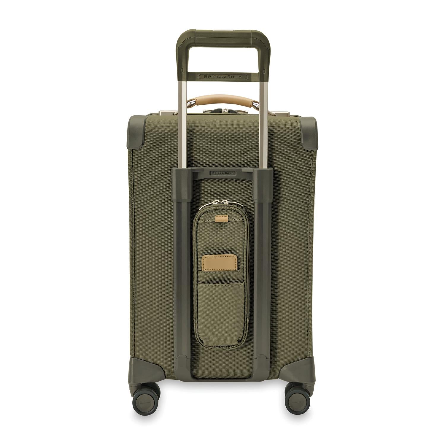 Briggs and Riley Essential Carry-On Spinner Olive Back View